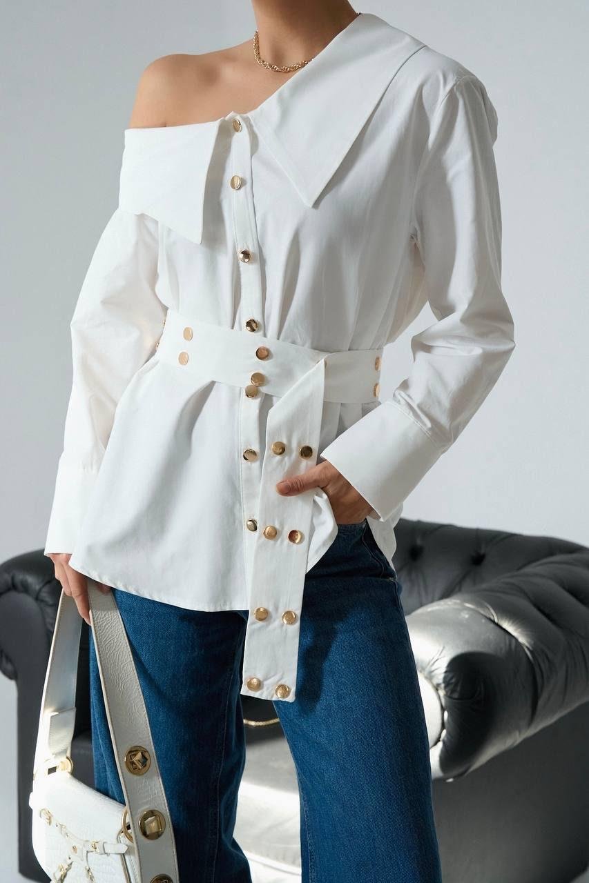 Twist Model Beyaz Gömlek