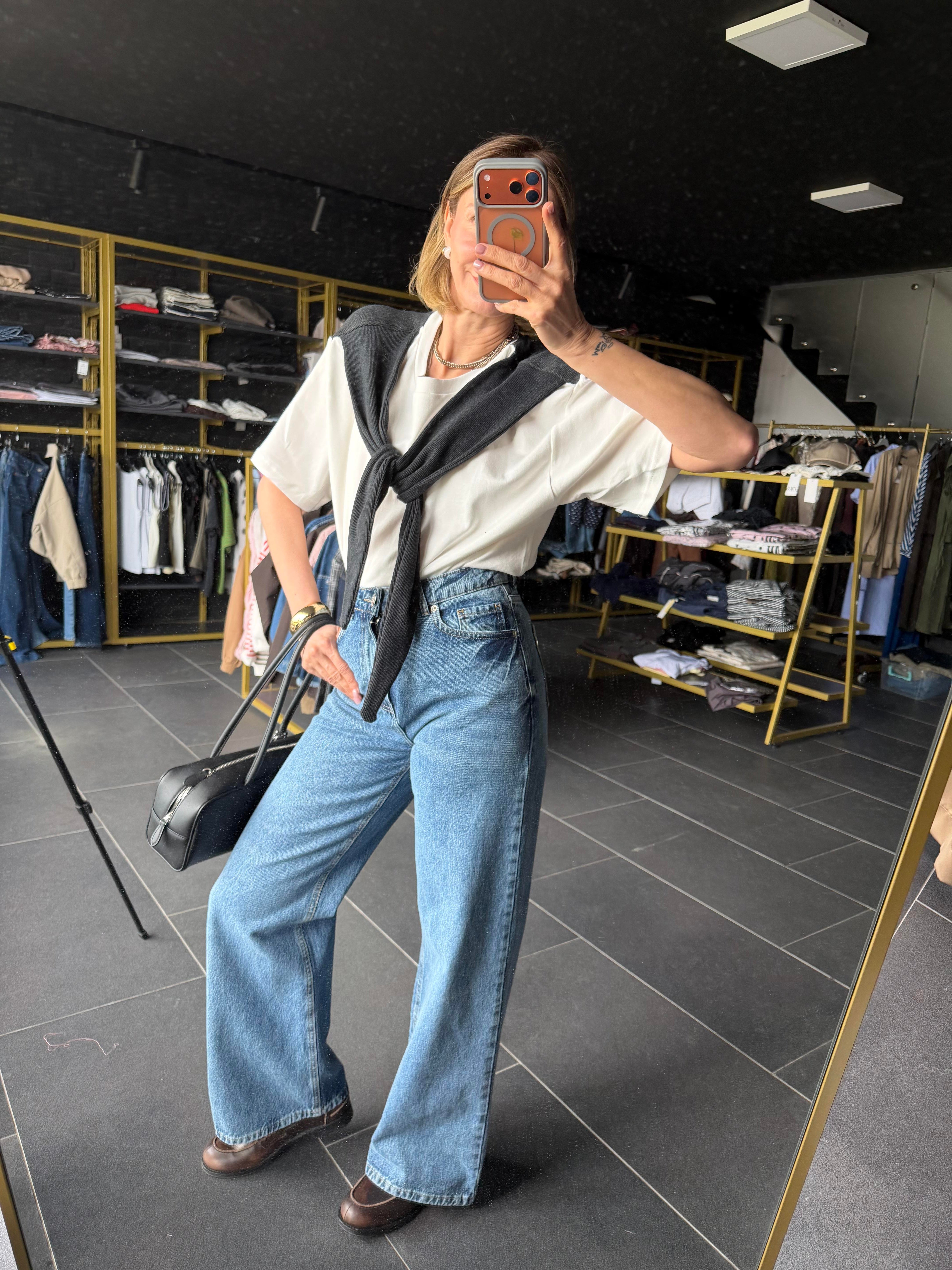 Twist Model Gri Atkılı Tshirt