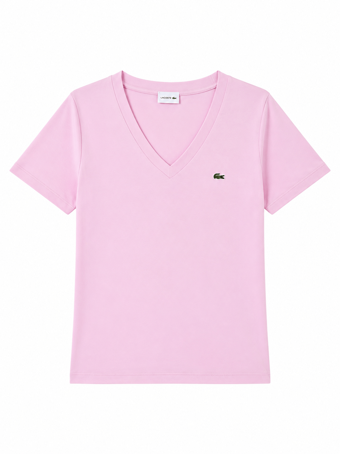 V Yaka Lcs Pembe Tshirt
