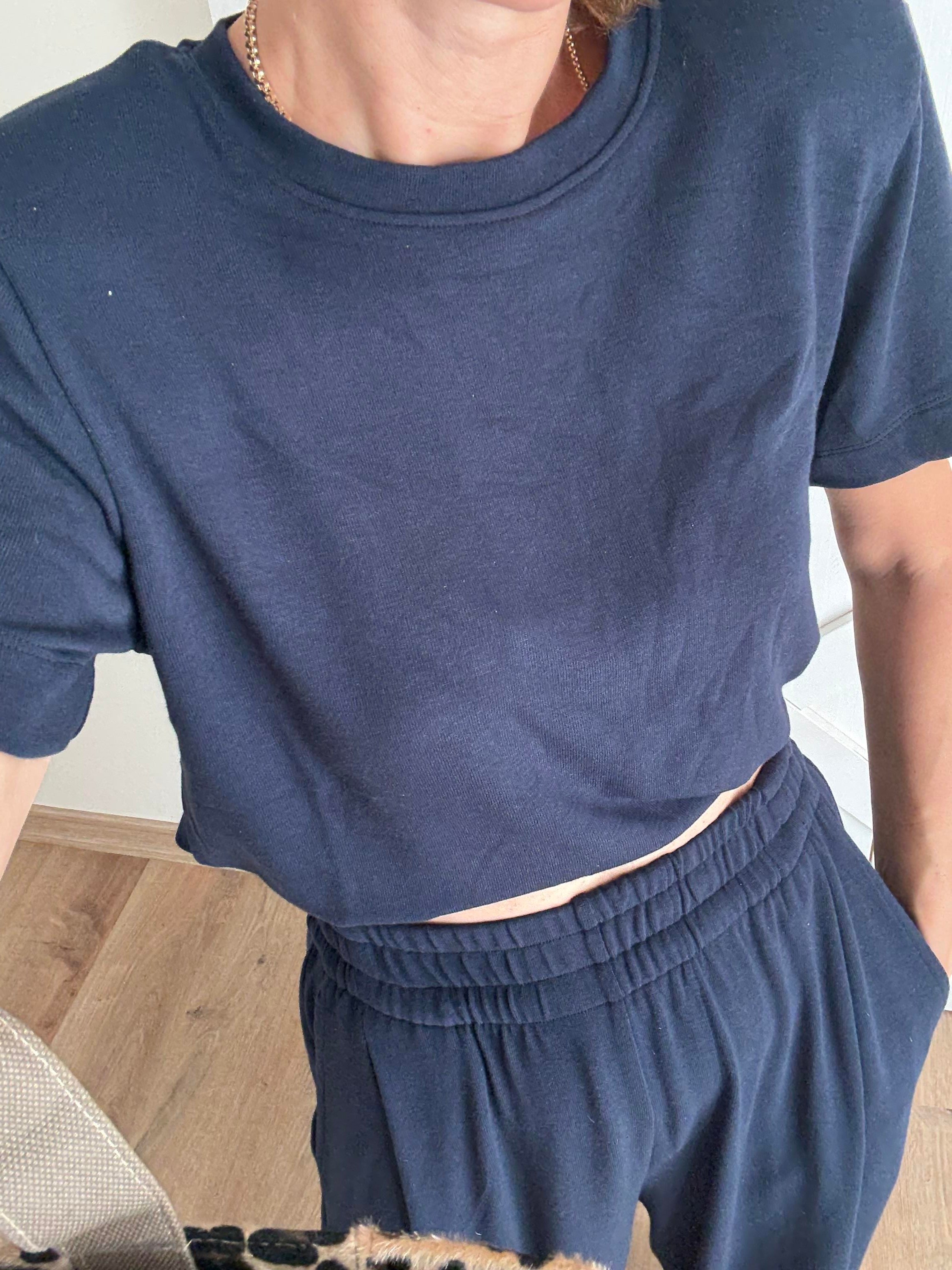 Vatkalı Lacivert Tshirt