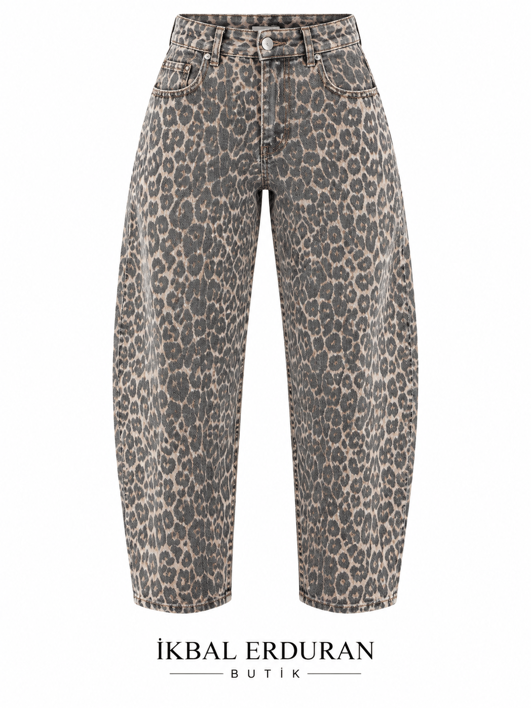 Velvet Leopar Barrel Denim