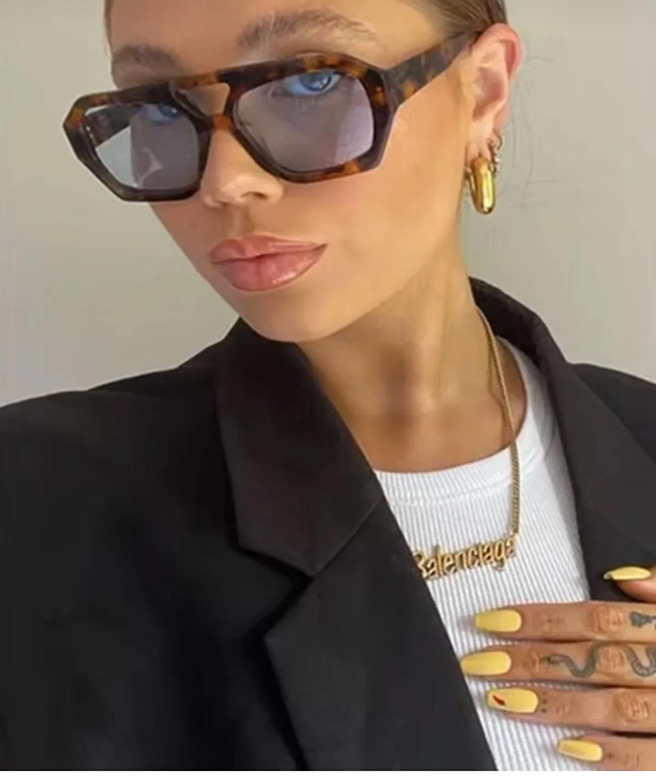 Viona Kemik Leopar Mavi Cam 