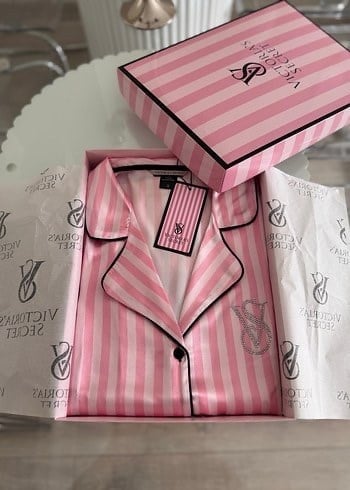 V&S Saten Viral Şort Gömlek Pijama Takımı