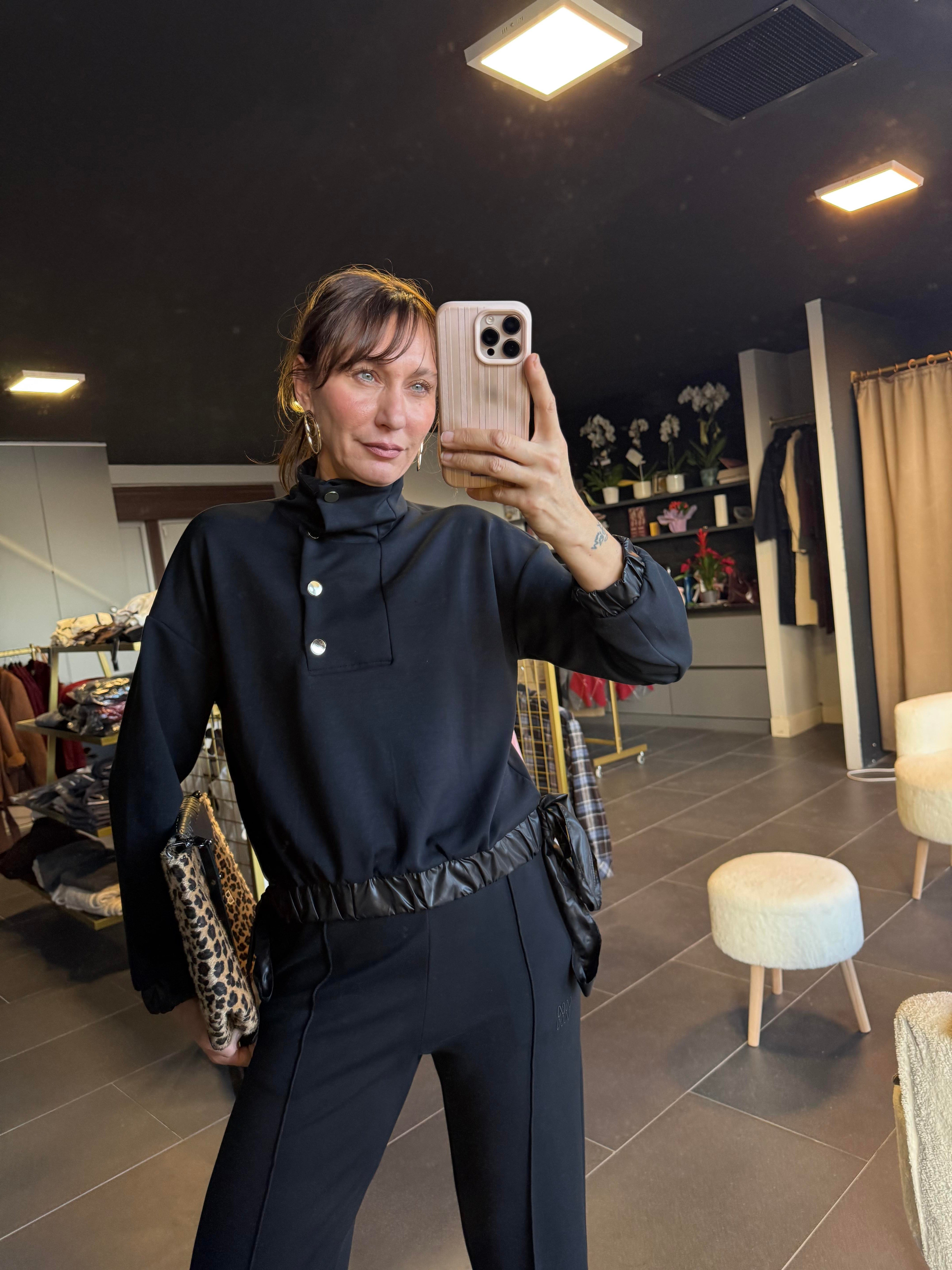 Work Modal Antrasit Çıtçıt Detaylı Alt Üst Premium Takım