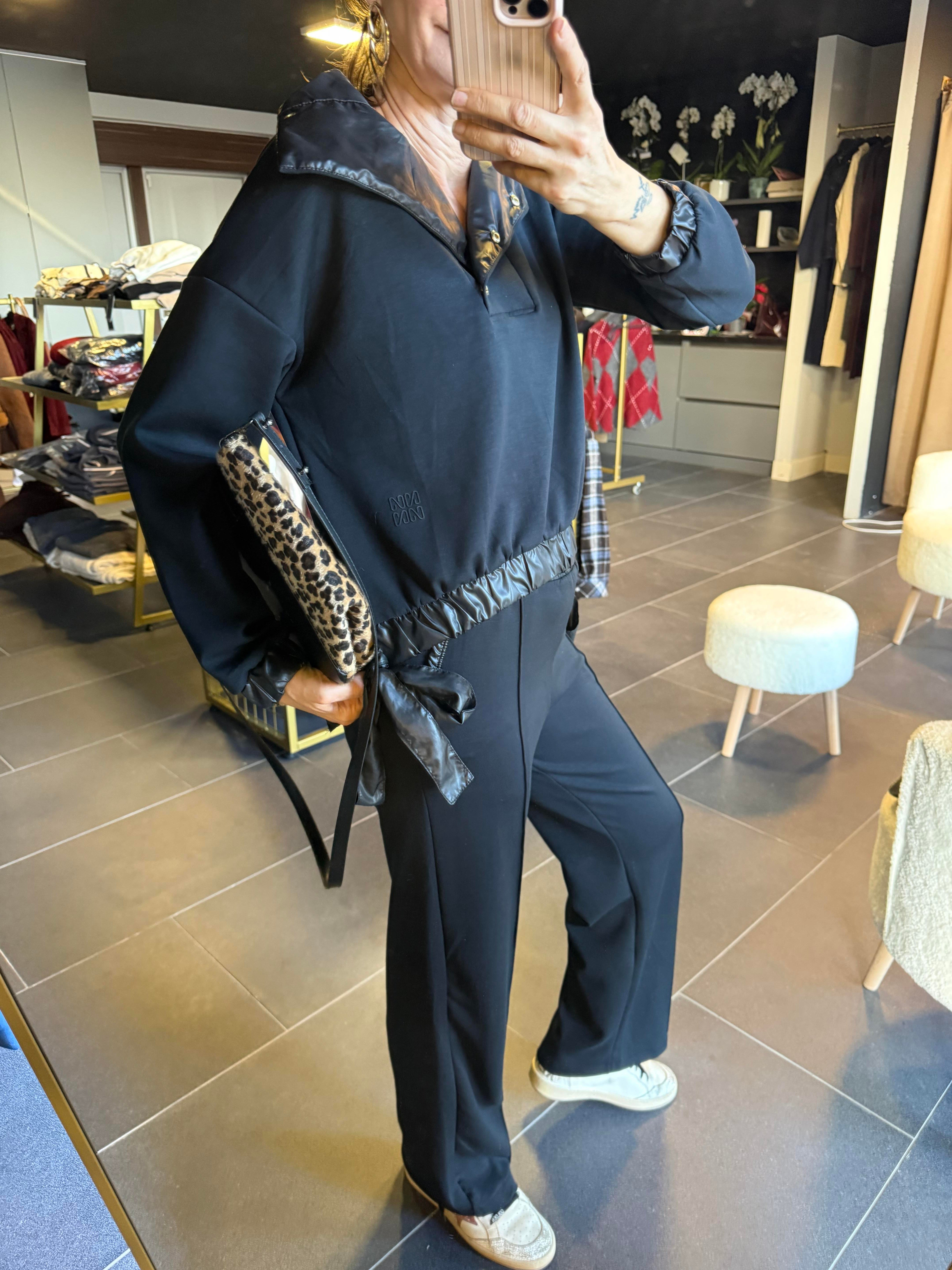 Work Modal Antrasit Çıtçıt Detaylı Alt Üst Premium Takım