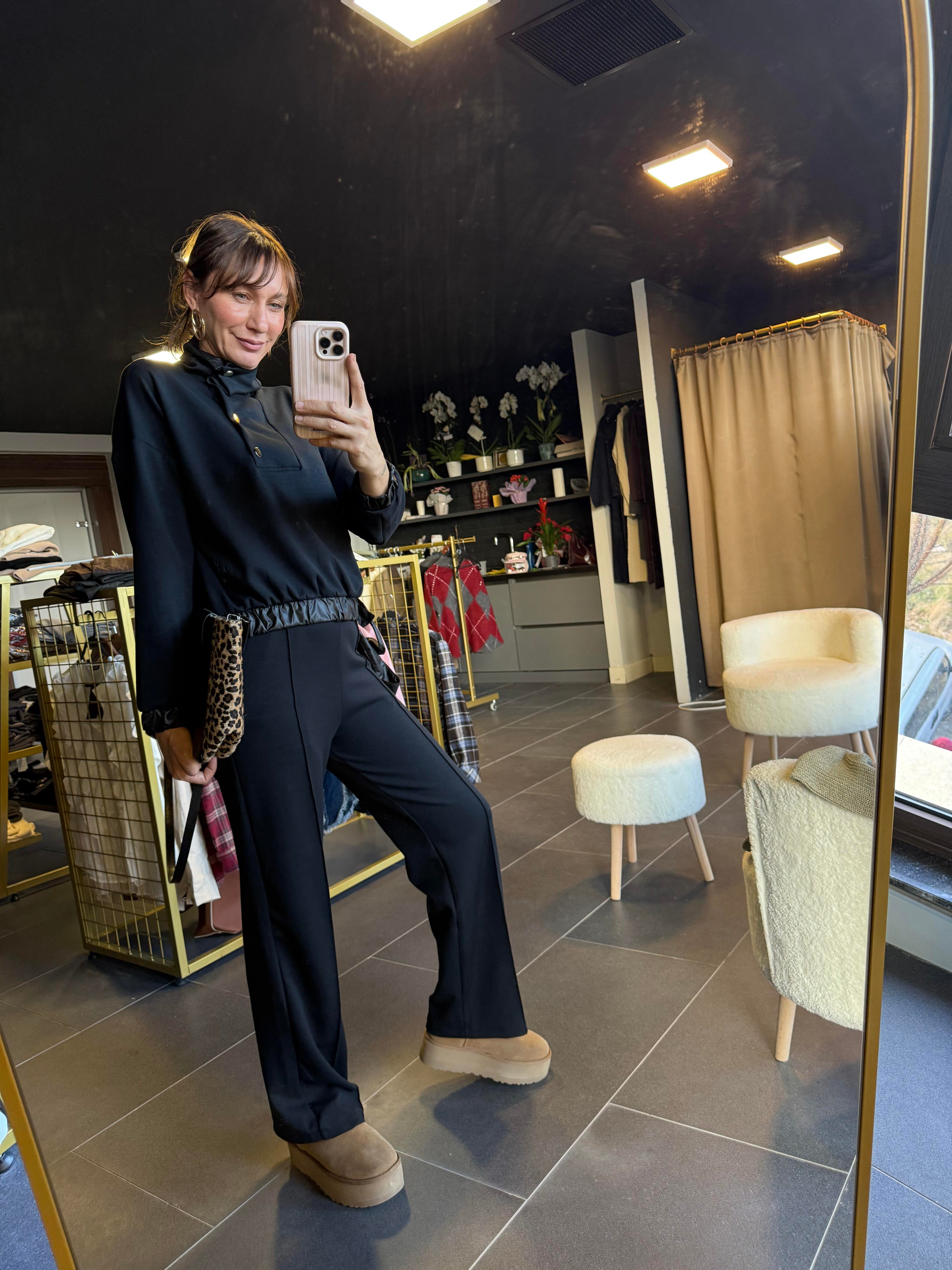 Work Modal Antrasit Çıtçıt Detaylı Alt Üst Premium Takım