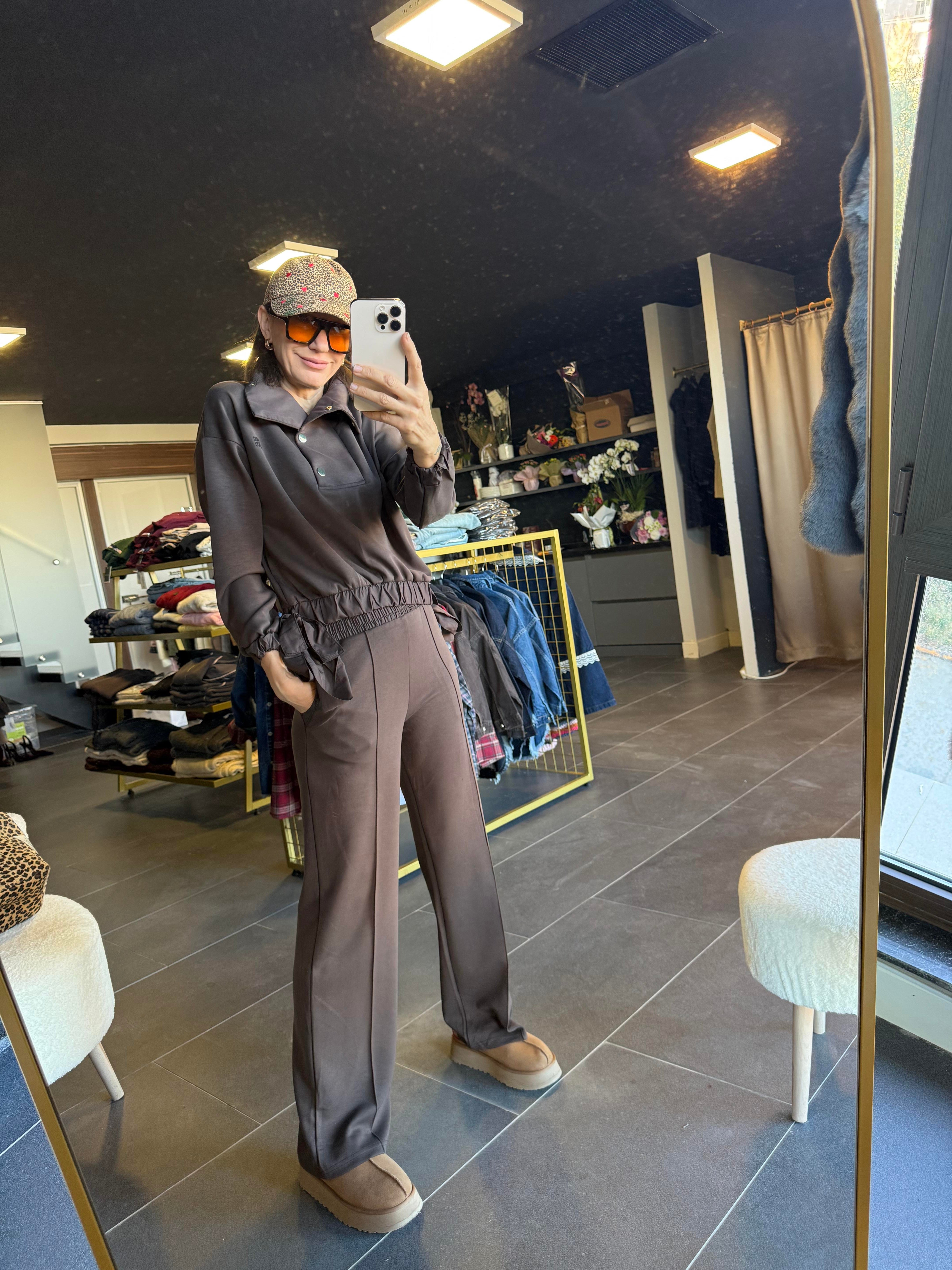 Work Modal Çıtçıt Detaylı Alt Üst Premium Takım