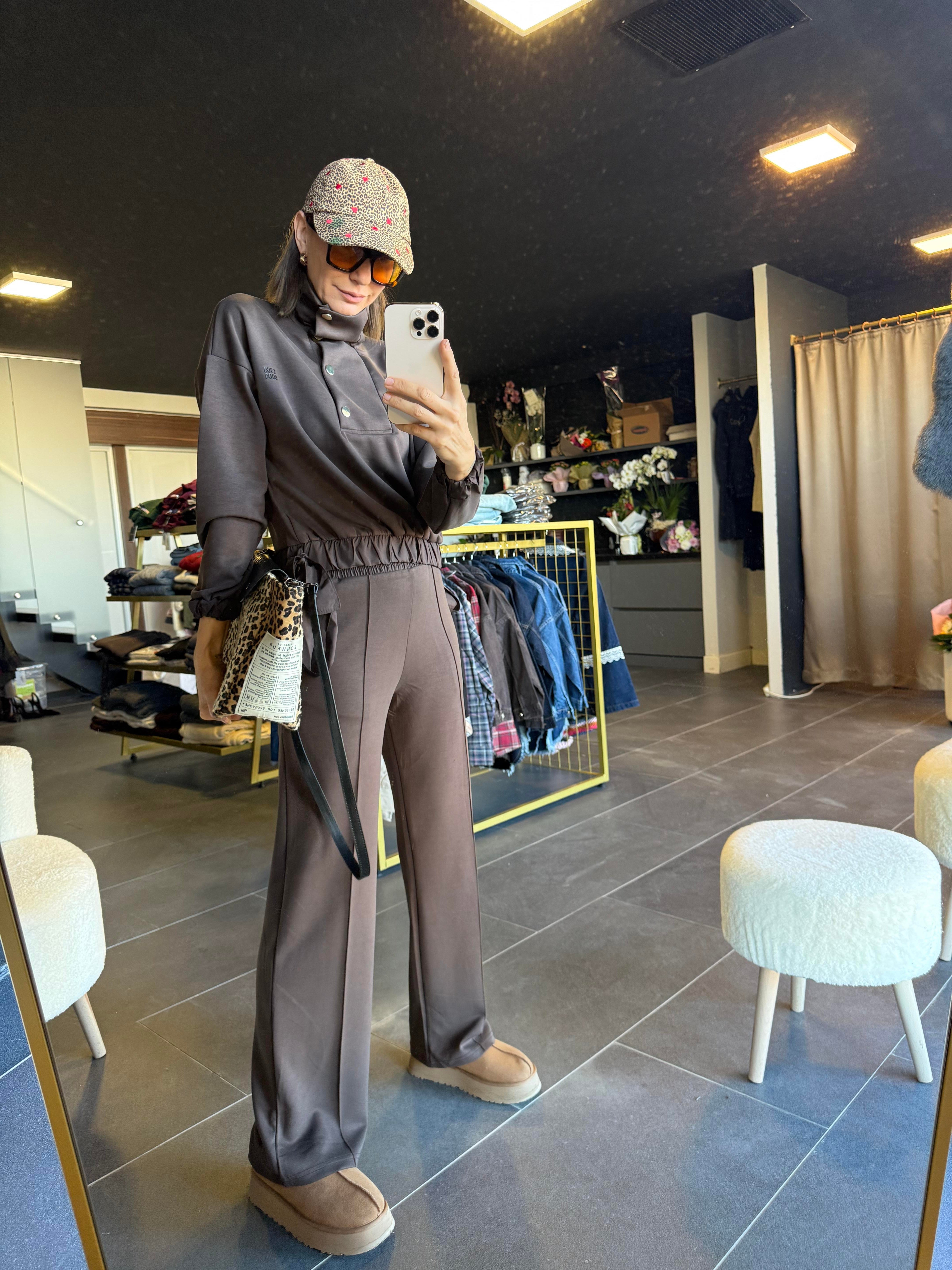 Work Modal Çıtçıt Detaylı Alt Üst Premium Takım