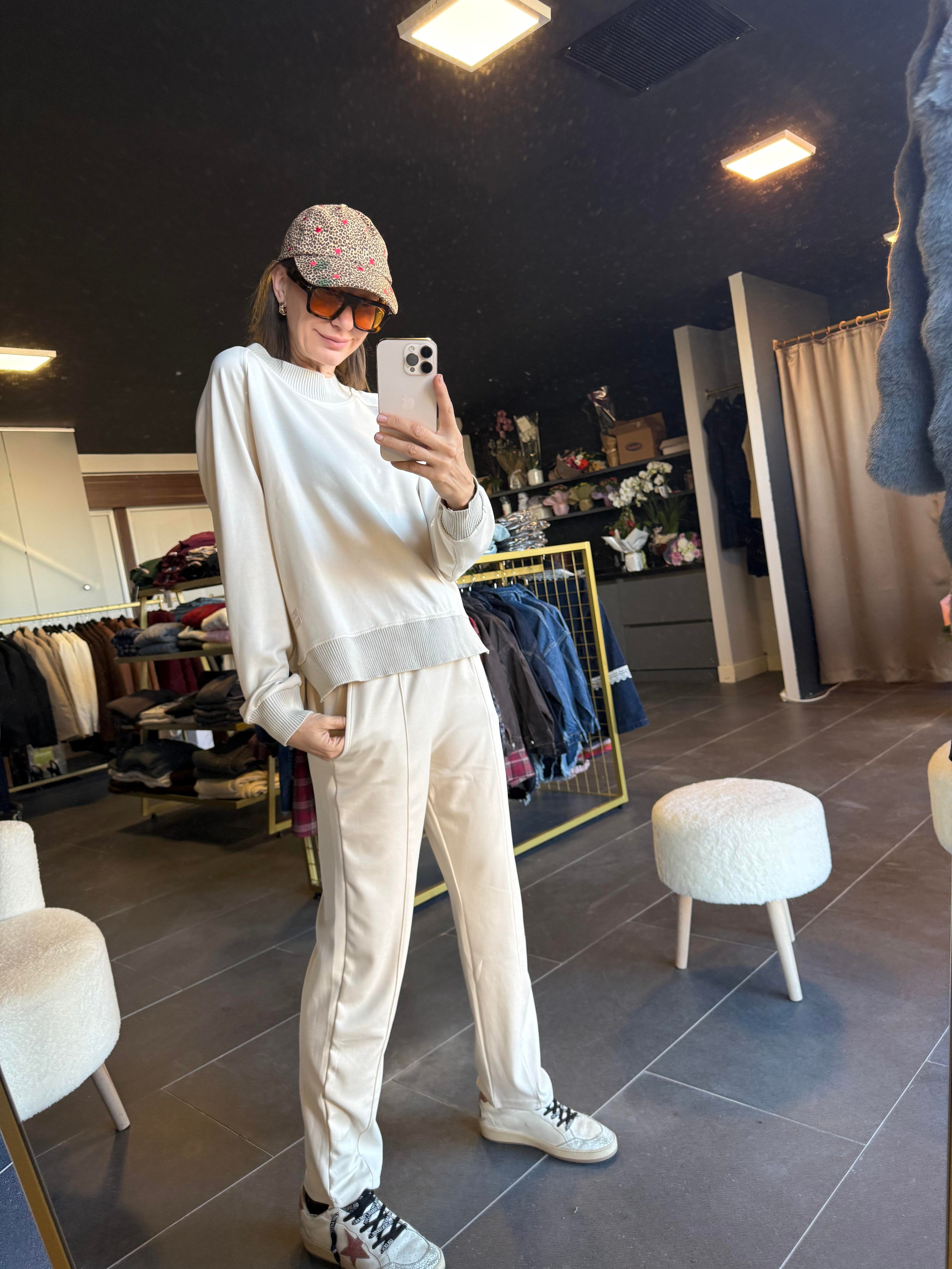 Work Modal Ekru Alt Üst Premium Takım