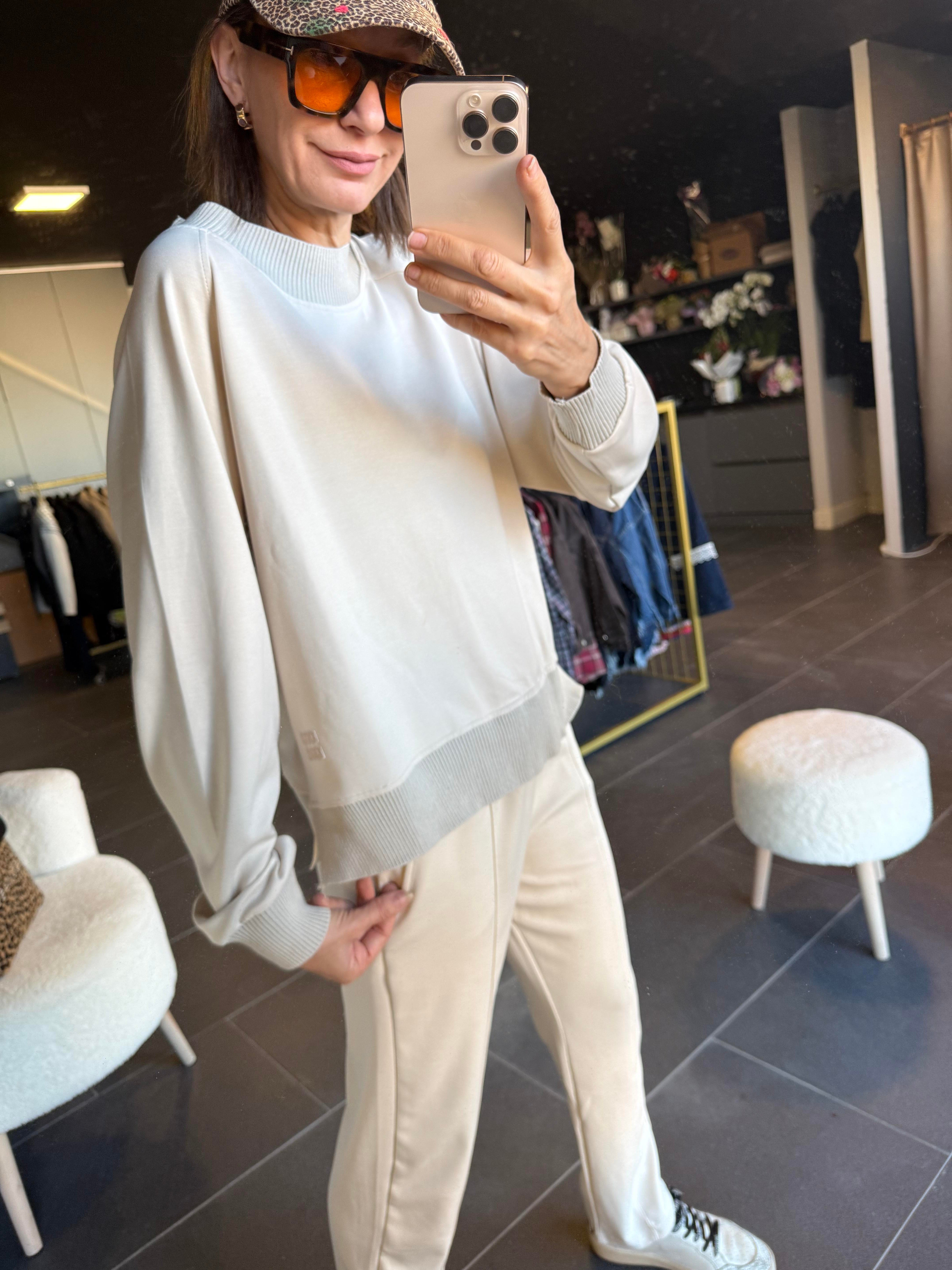 Work Modal Ekru Alt Üst Premium Takım