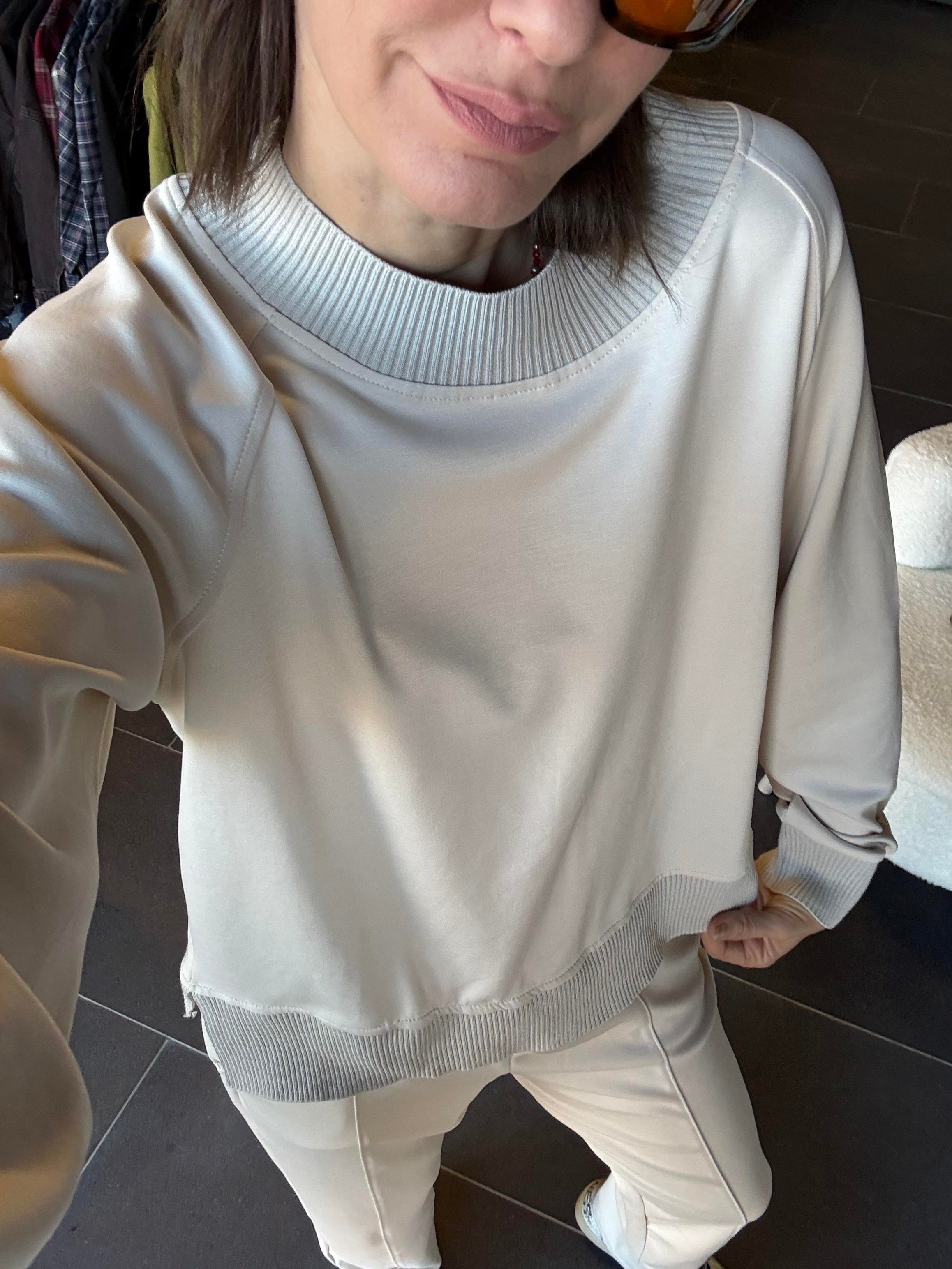 Work Modal Ekru Alt Üst Premium Takım