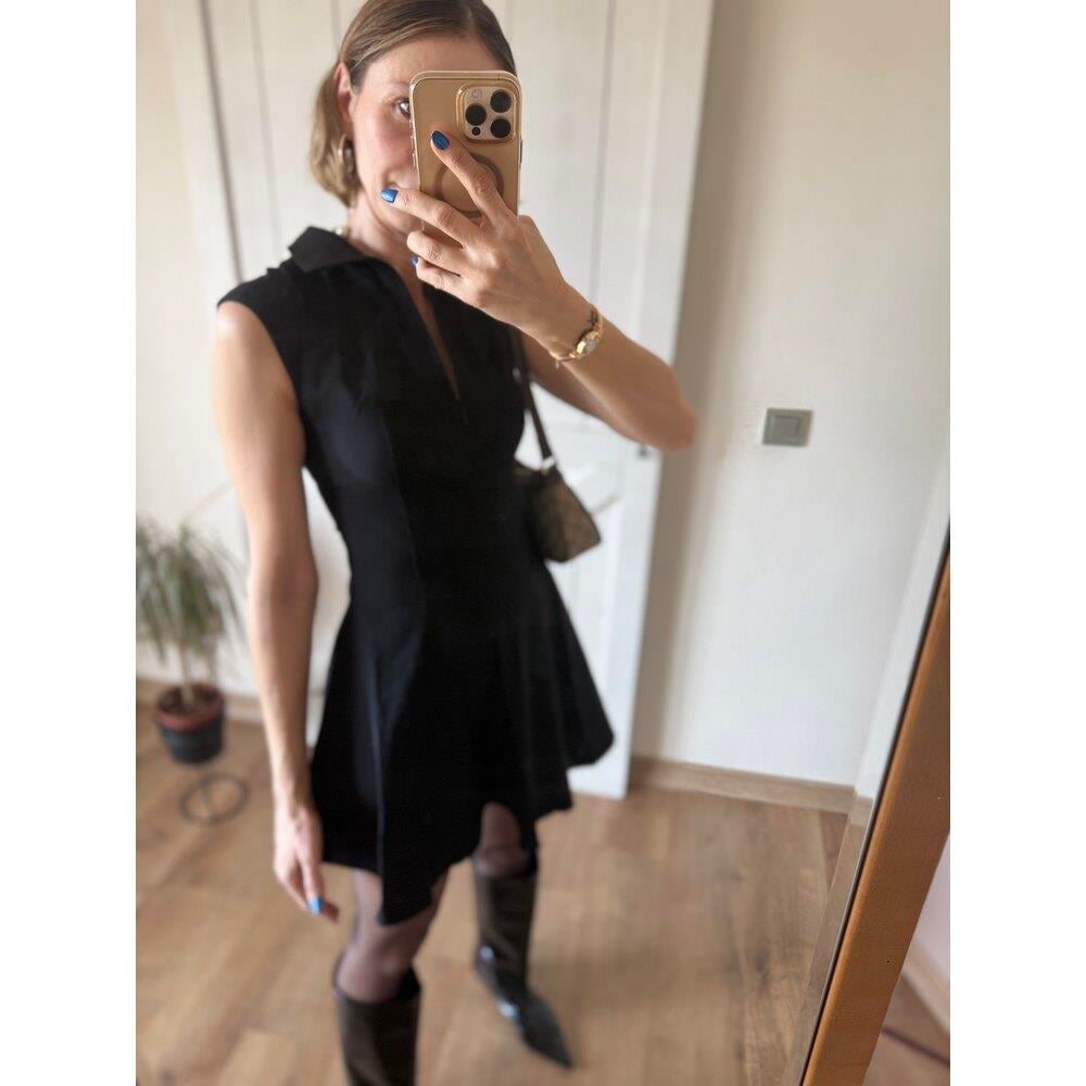 YARIM FERMUARLI ELBİSE