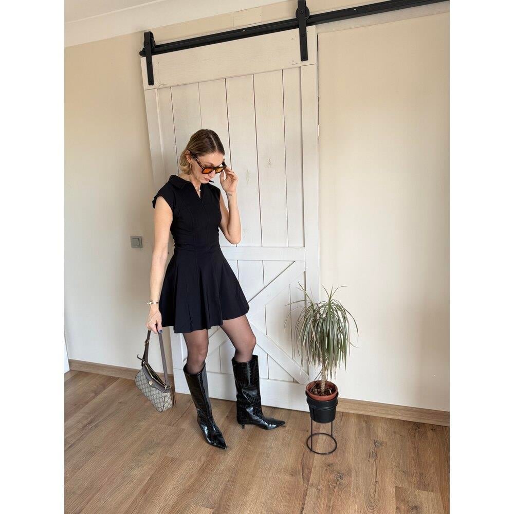 YARIM FERMUARLI ELBİSE