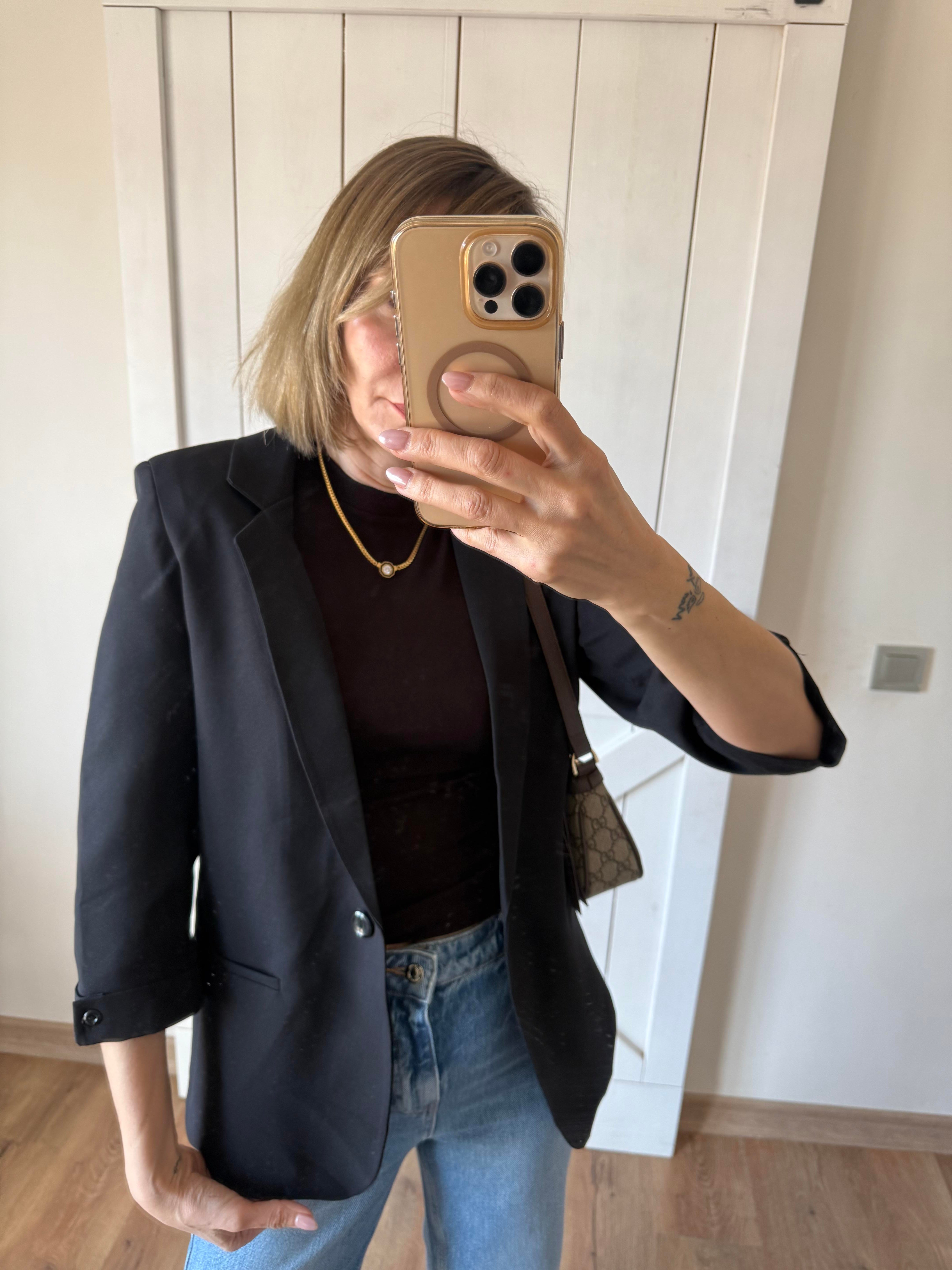 Yarın Kol Tek Düğmeli Blazer