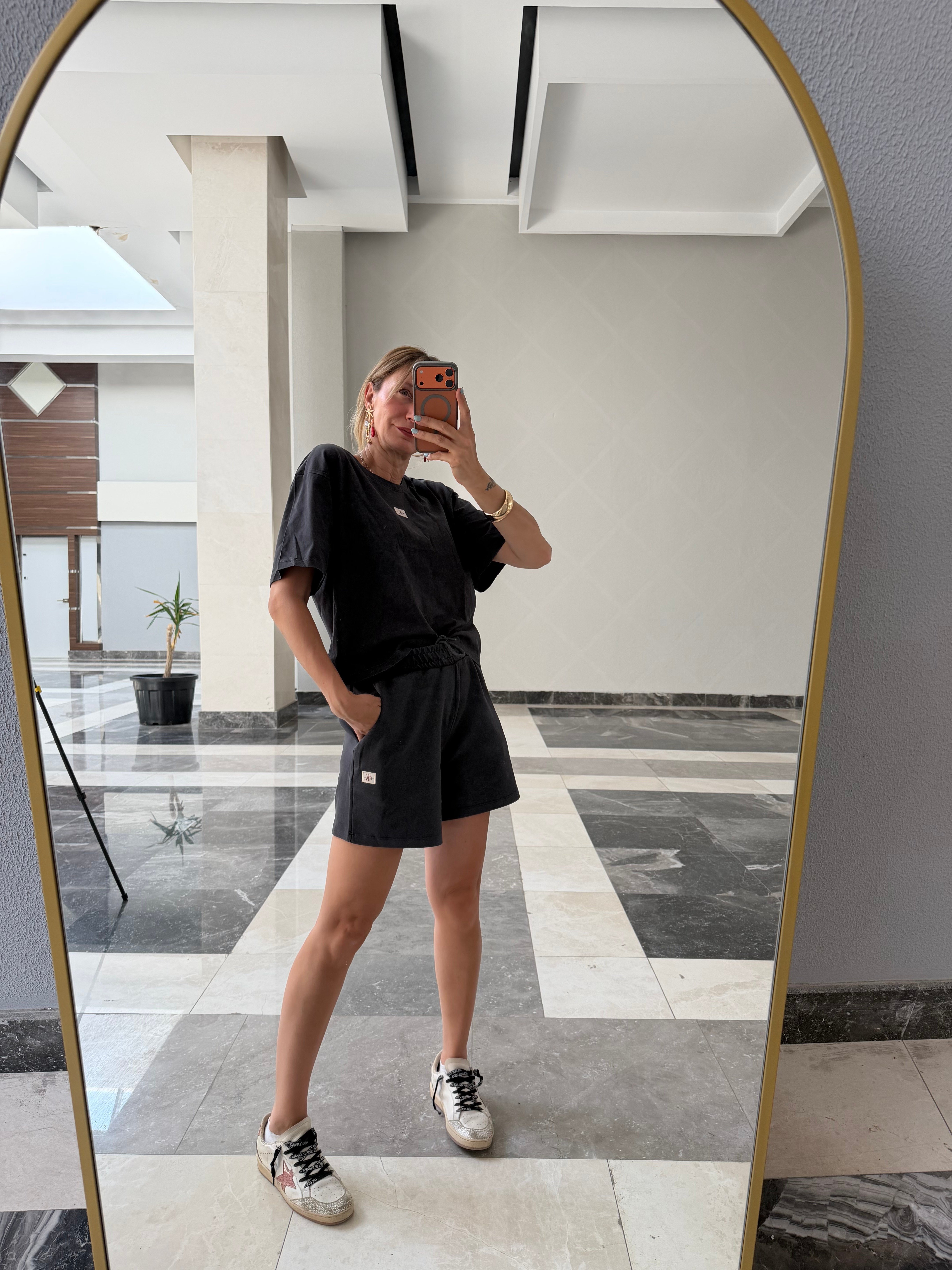 Yıkamalı Ck Şort Tshirt Takım