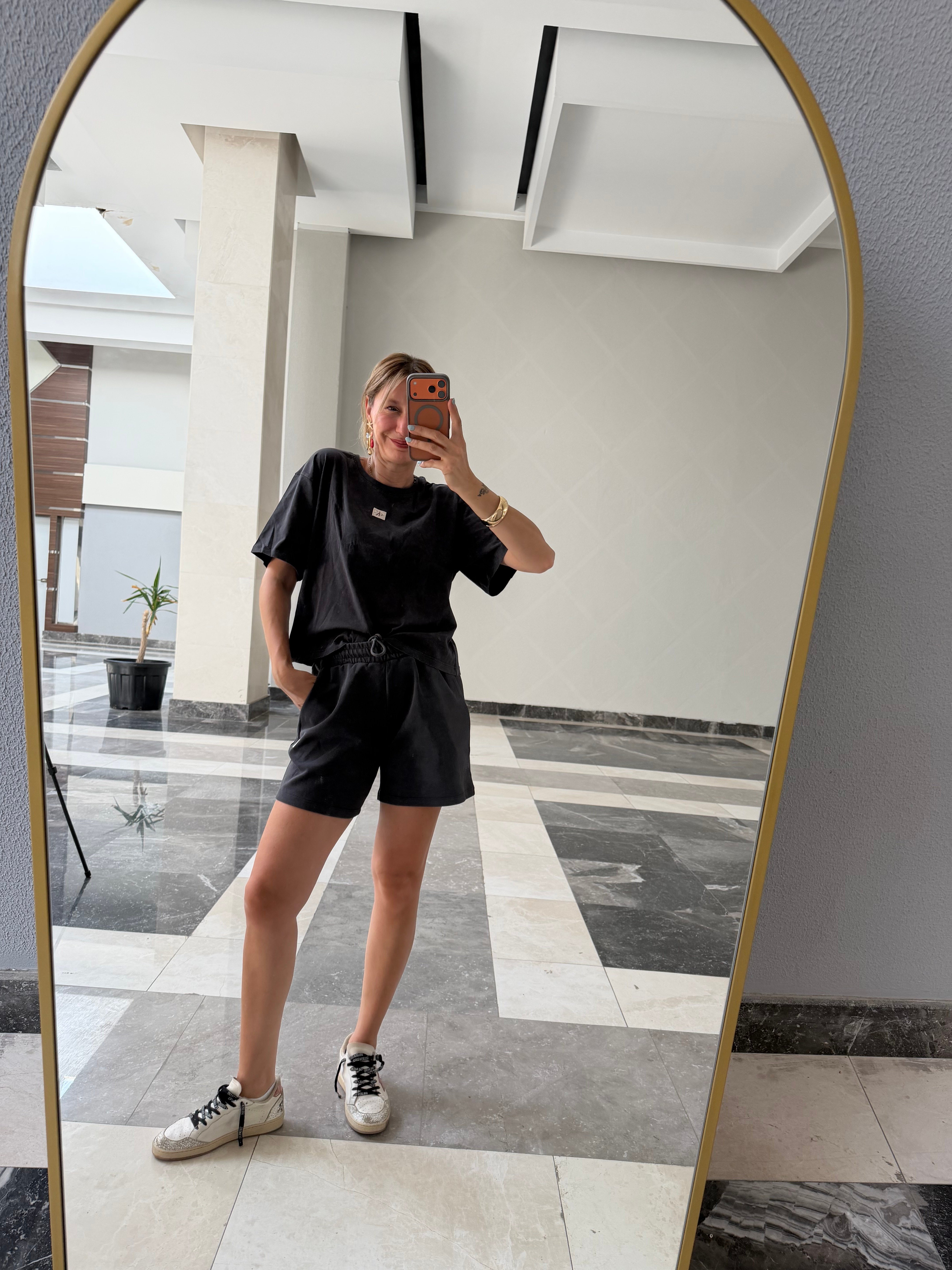 Yıkamalı Ck Şort Tshirt Takım