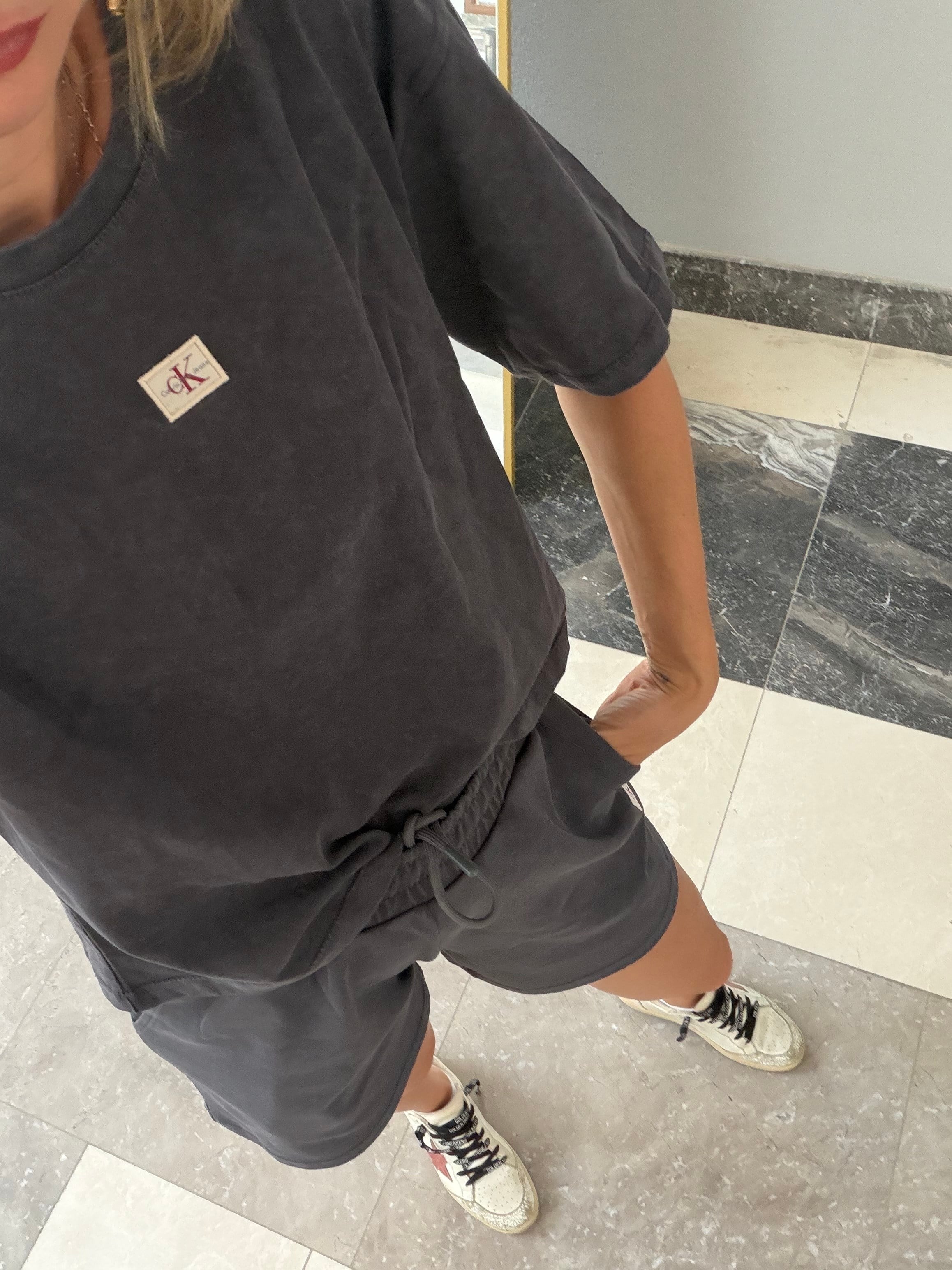 Yıkamalı Ck Şort Tshirt Takım