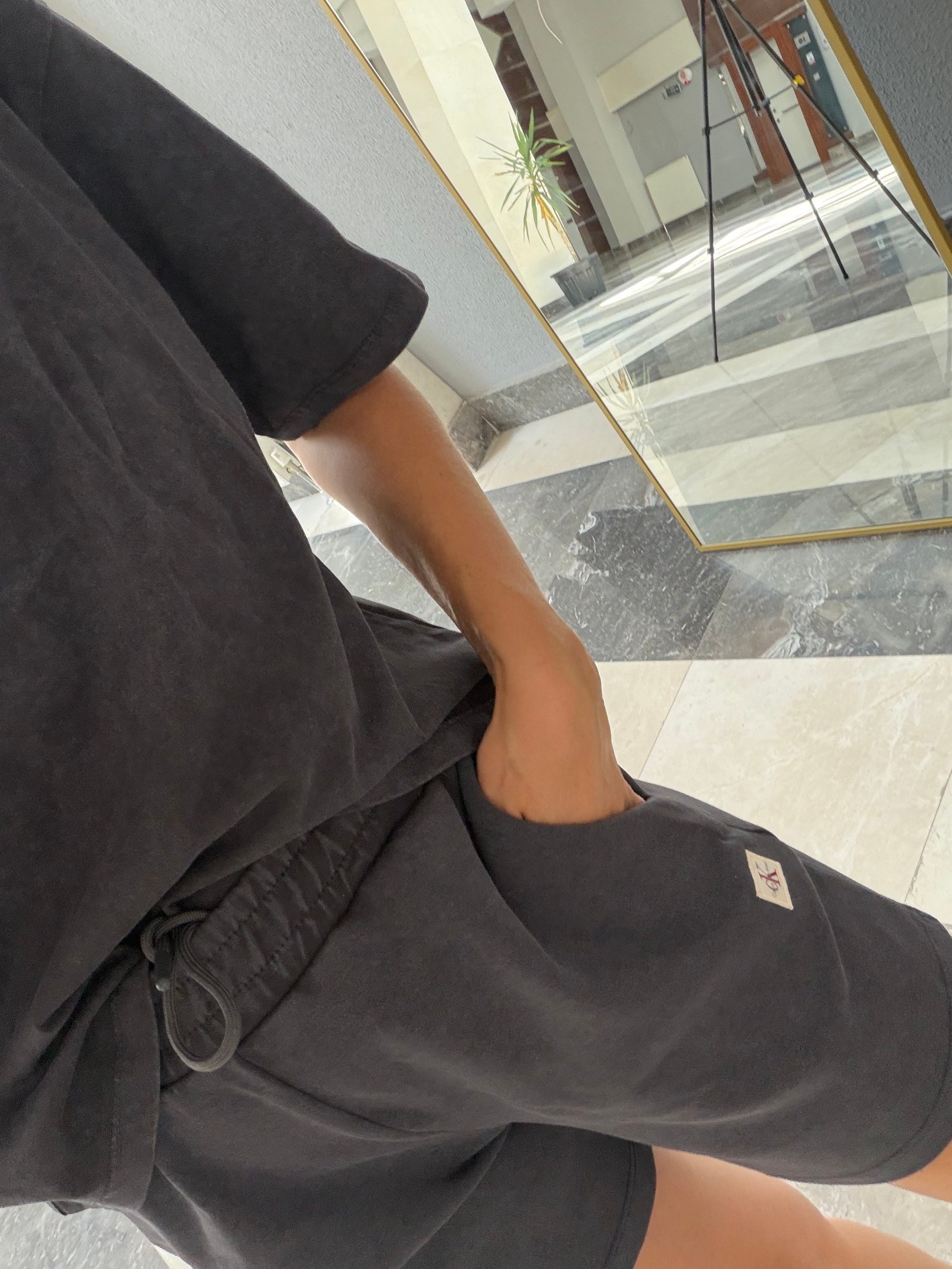 Yıkamalı Ck Şort Tshirt Takım