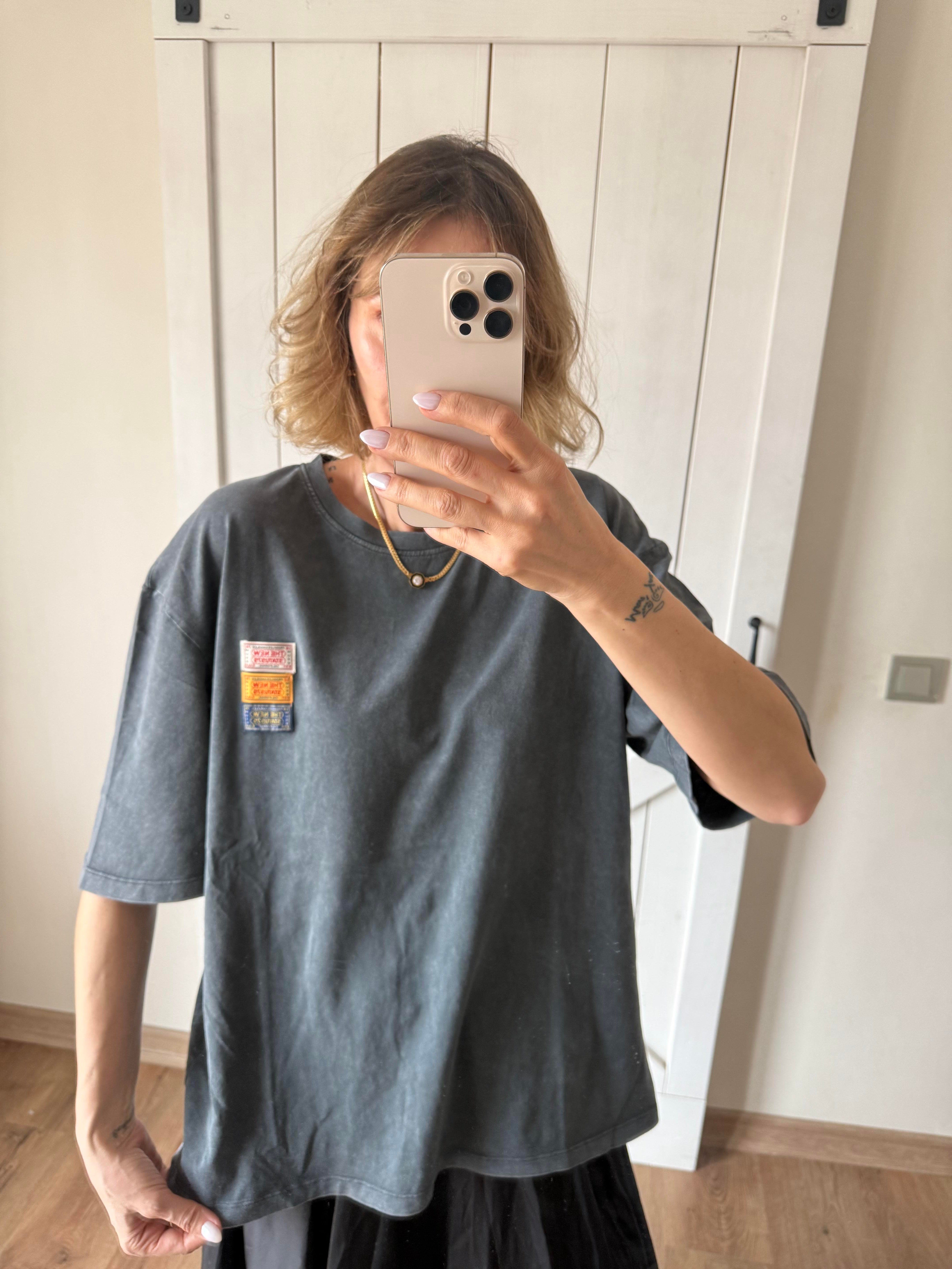 Yıkamalı Rahat Kesim Tshirt