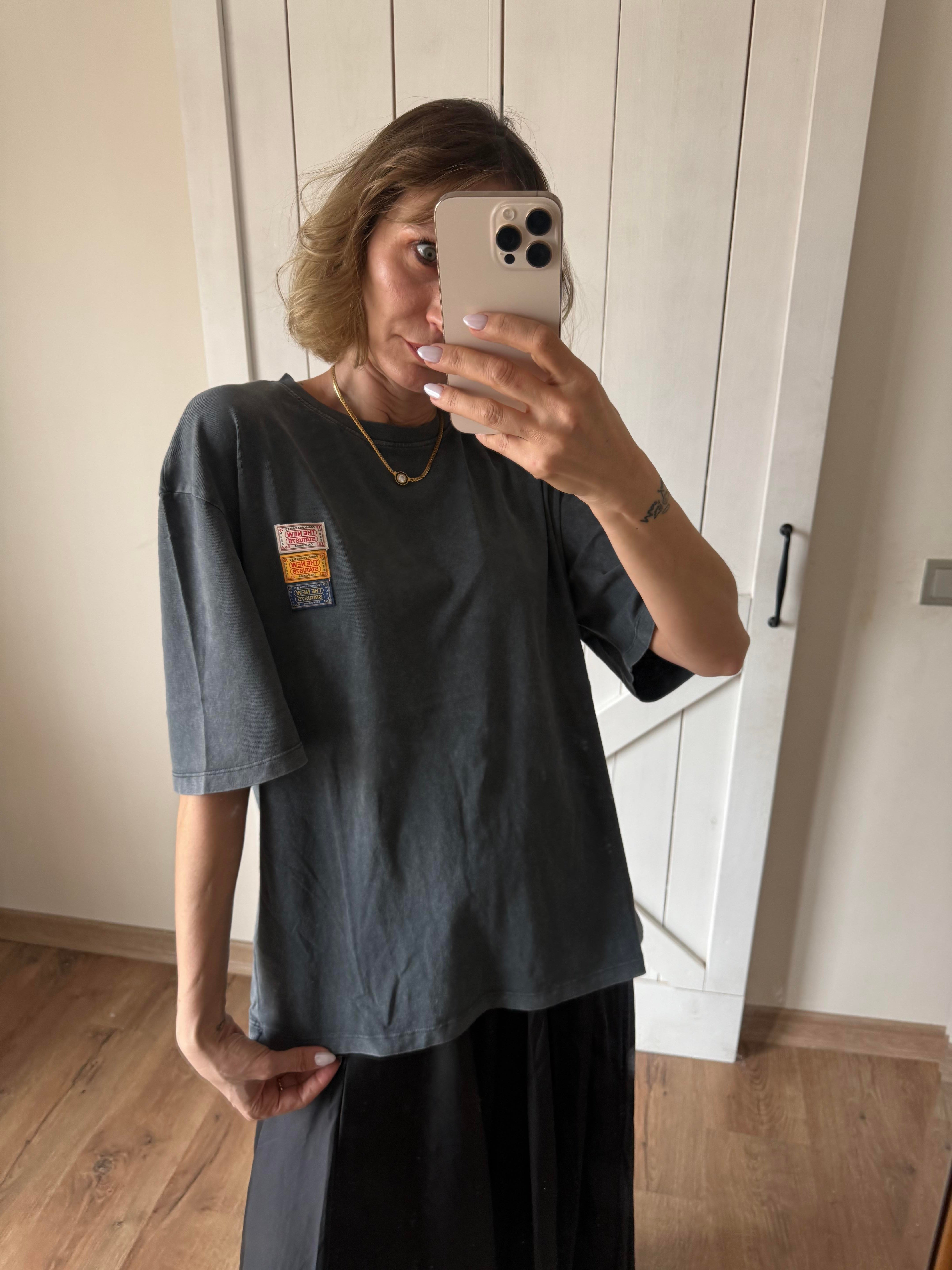 Yıkamalı Rahat Kesim Tshirt