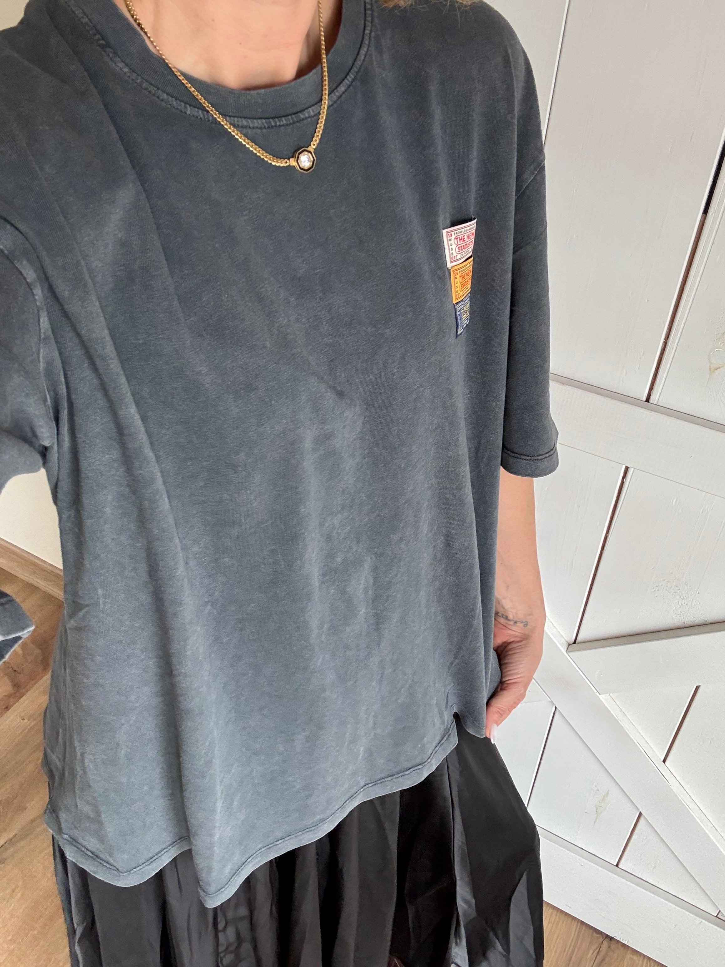 Yıkamalı Rahat Kesim Tshirt