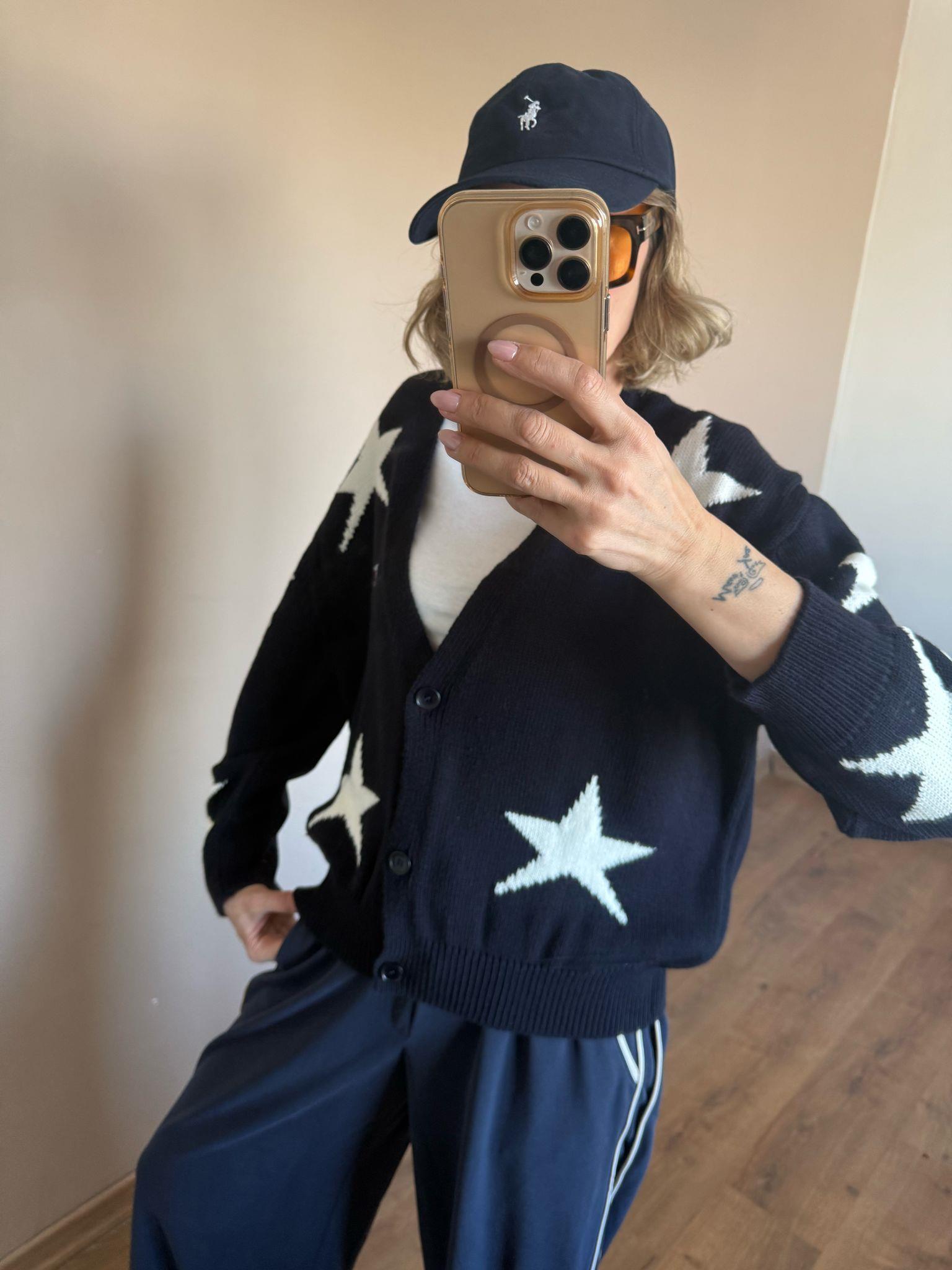 Yıldız Desenli Hırka