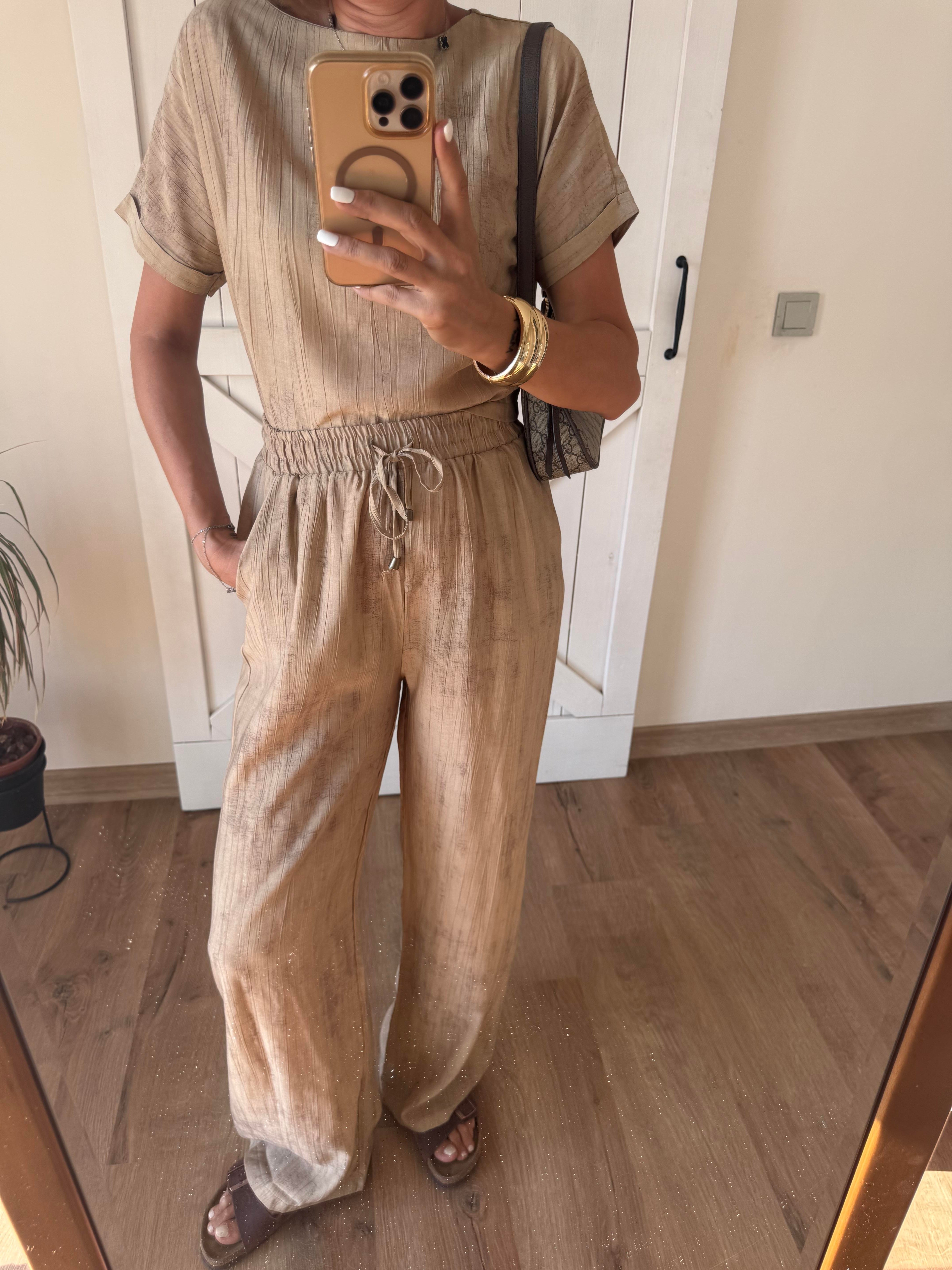 Yulaf Tensel Bluz Pantolon Takım