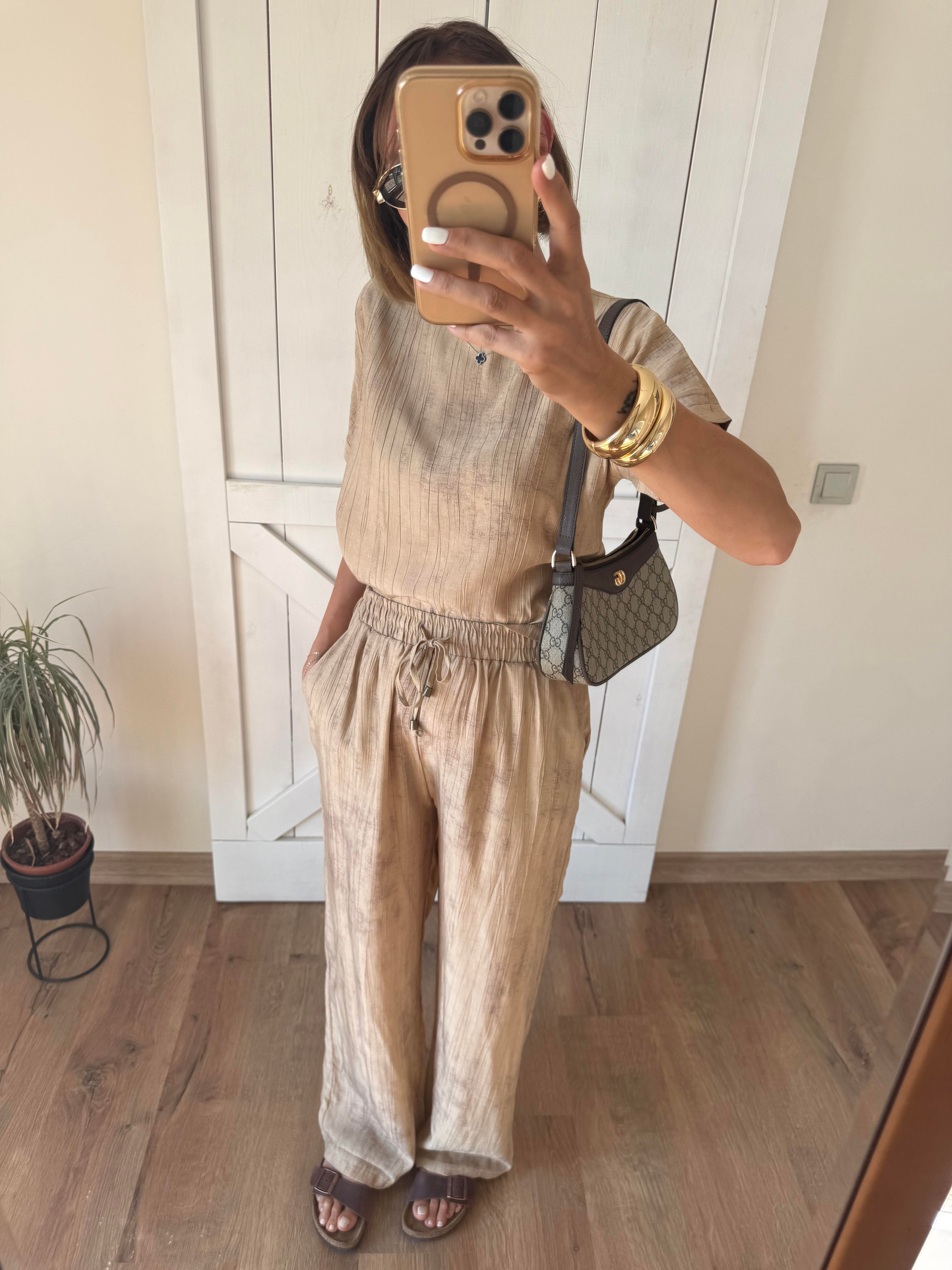 Yulaf Tensel Bluz Pantolon Takım