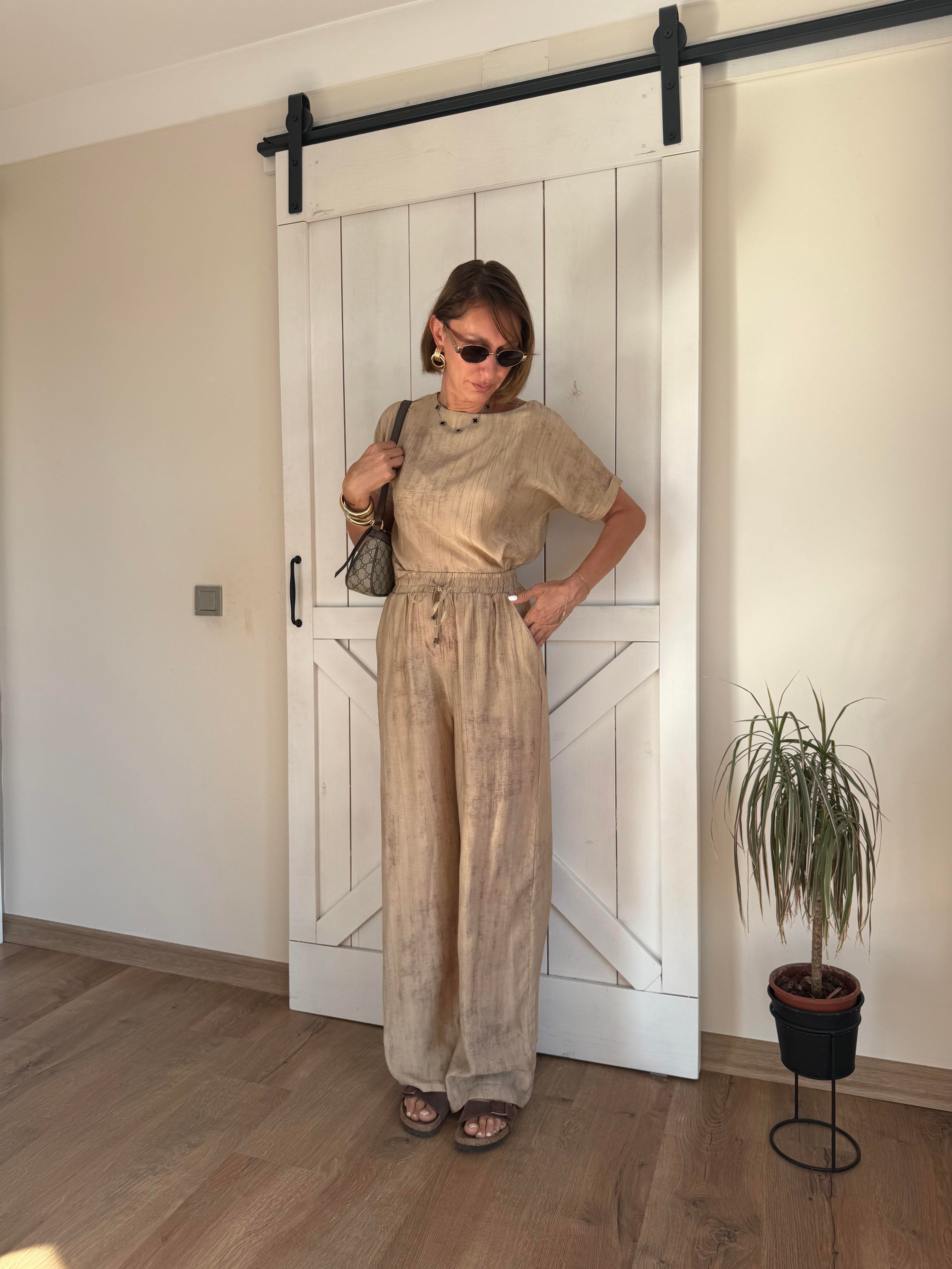 Yulaf Tensel Bluz Pantolon Takım