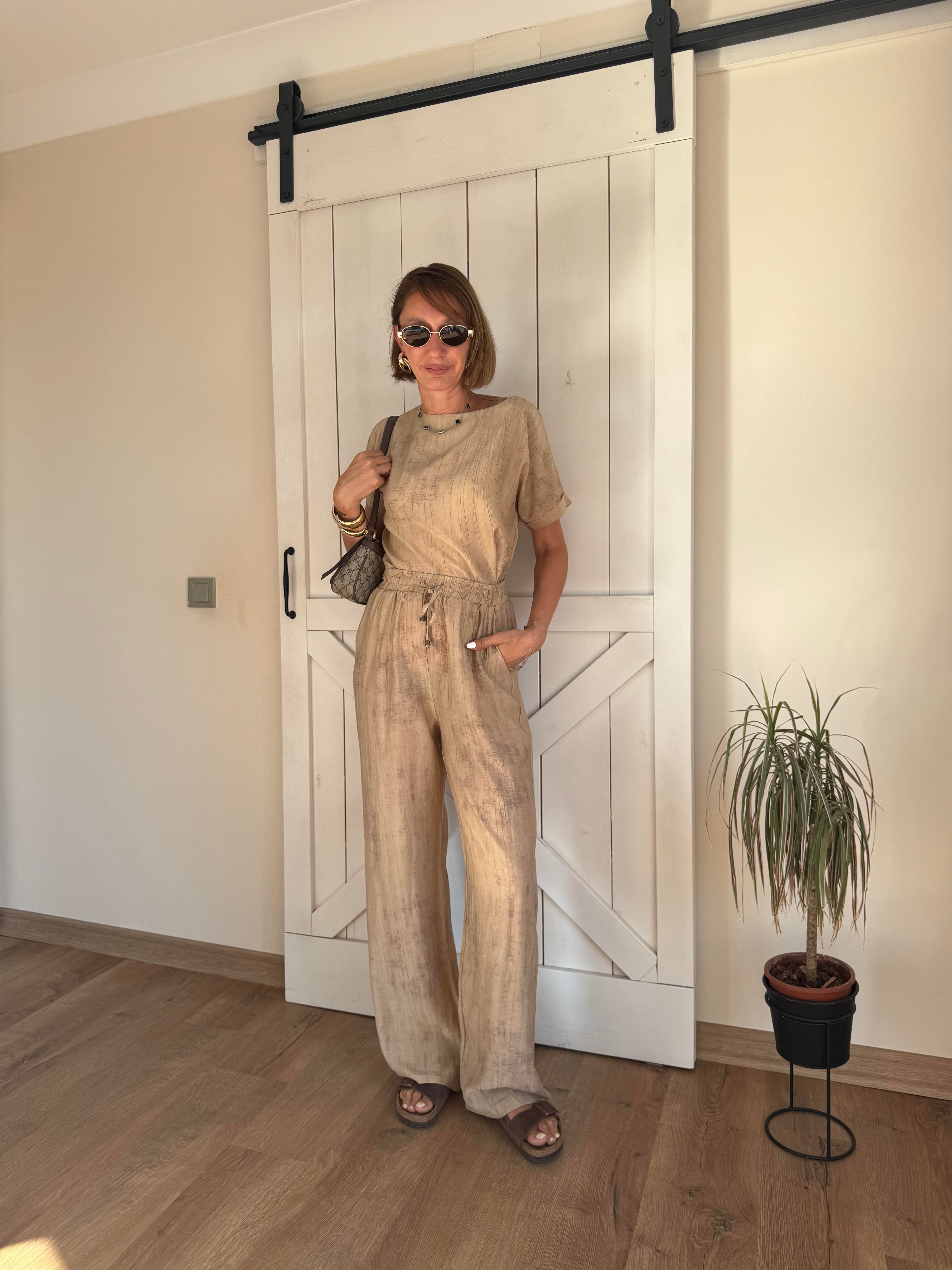 Yulaf Tensel Bluz Pantolon Takım