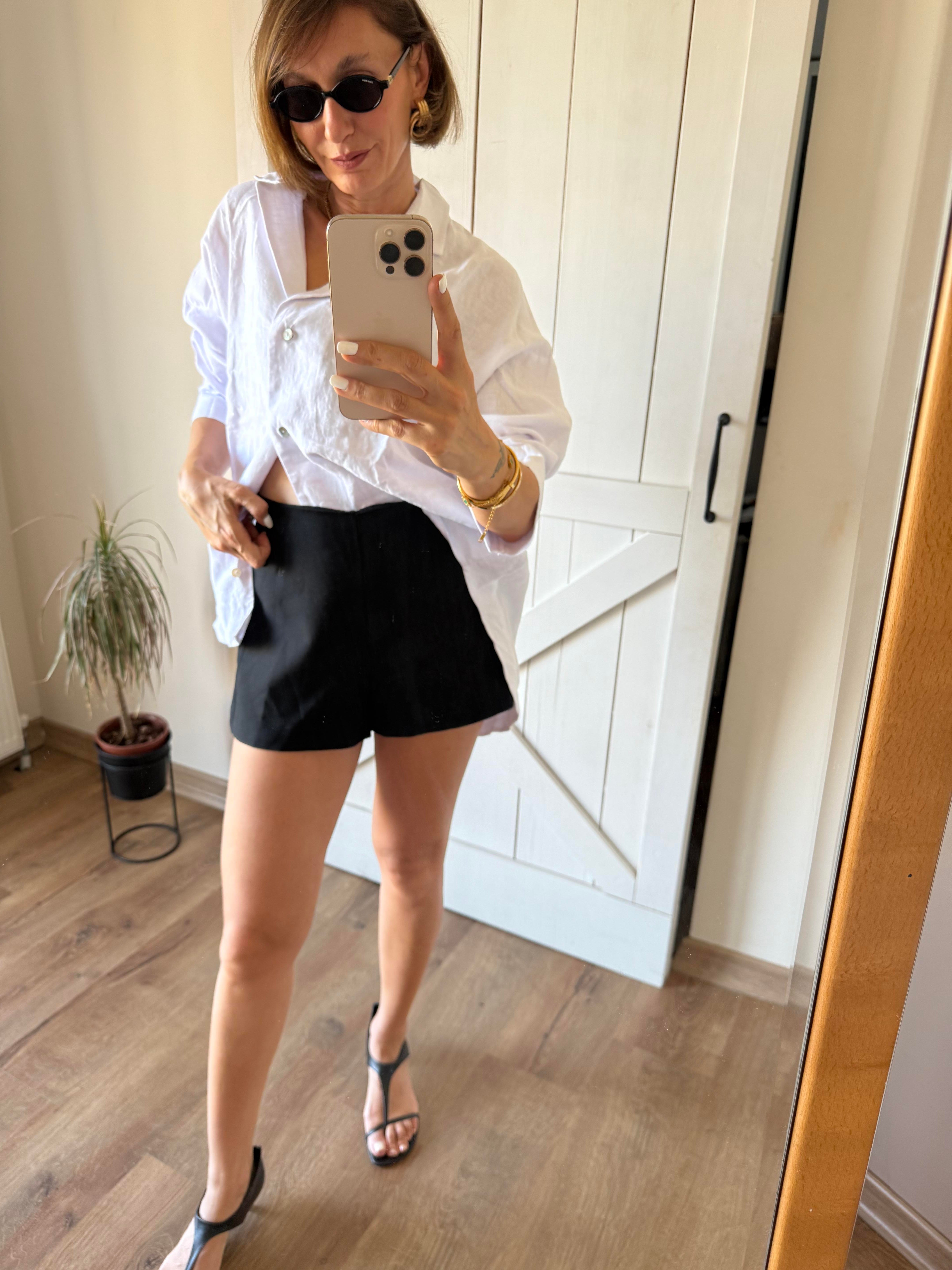 Zaar Mini Siyah Şort