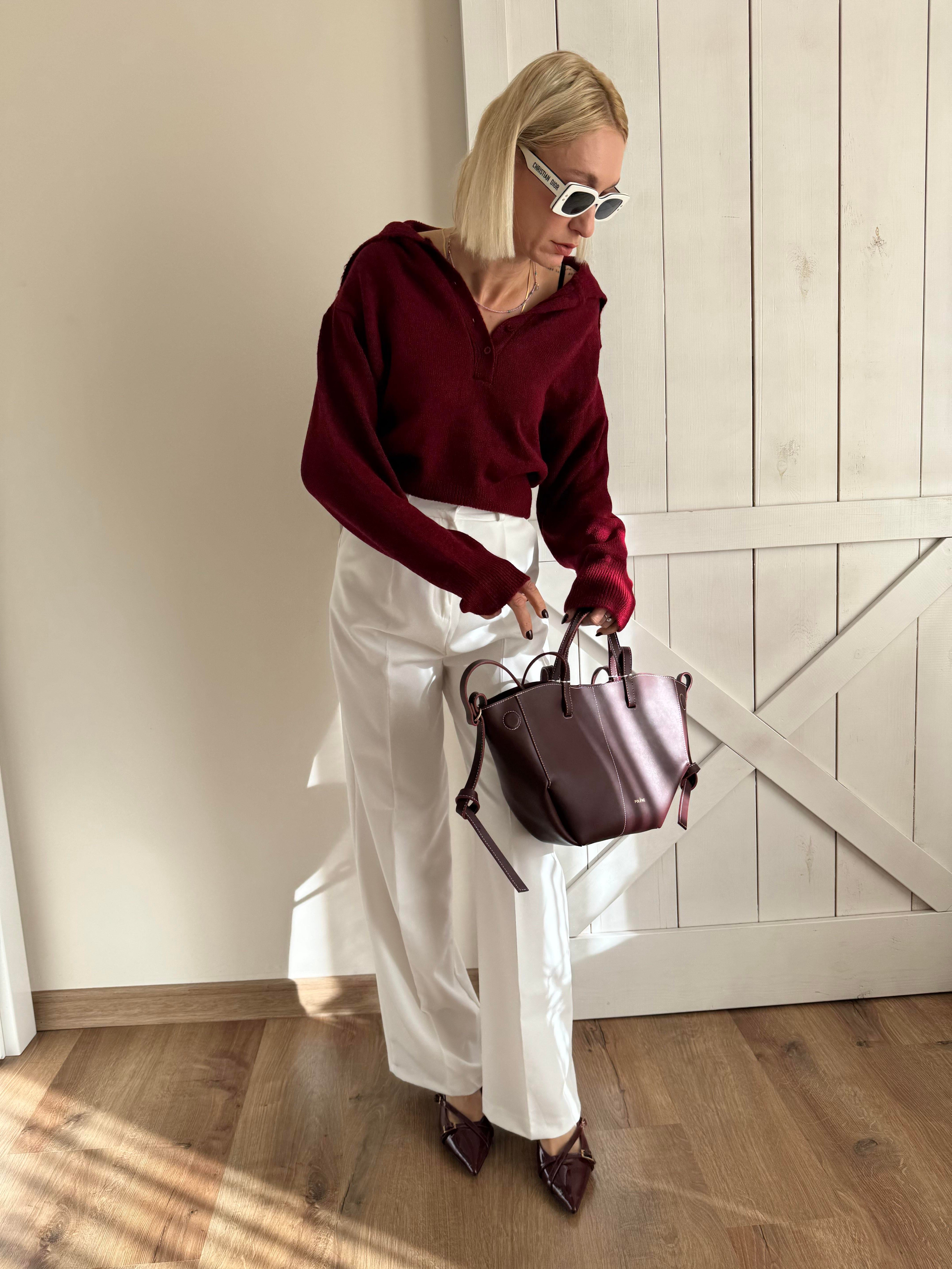 Zr Beyaz Palazzo Pantolon