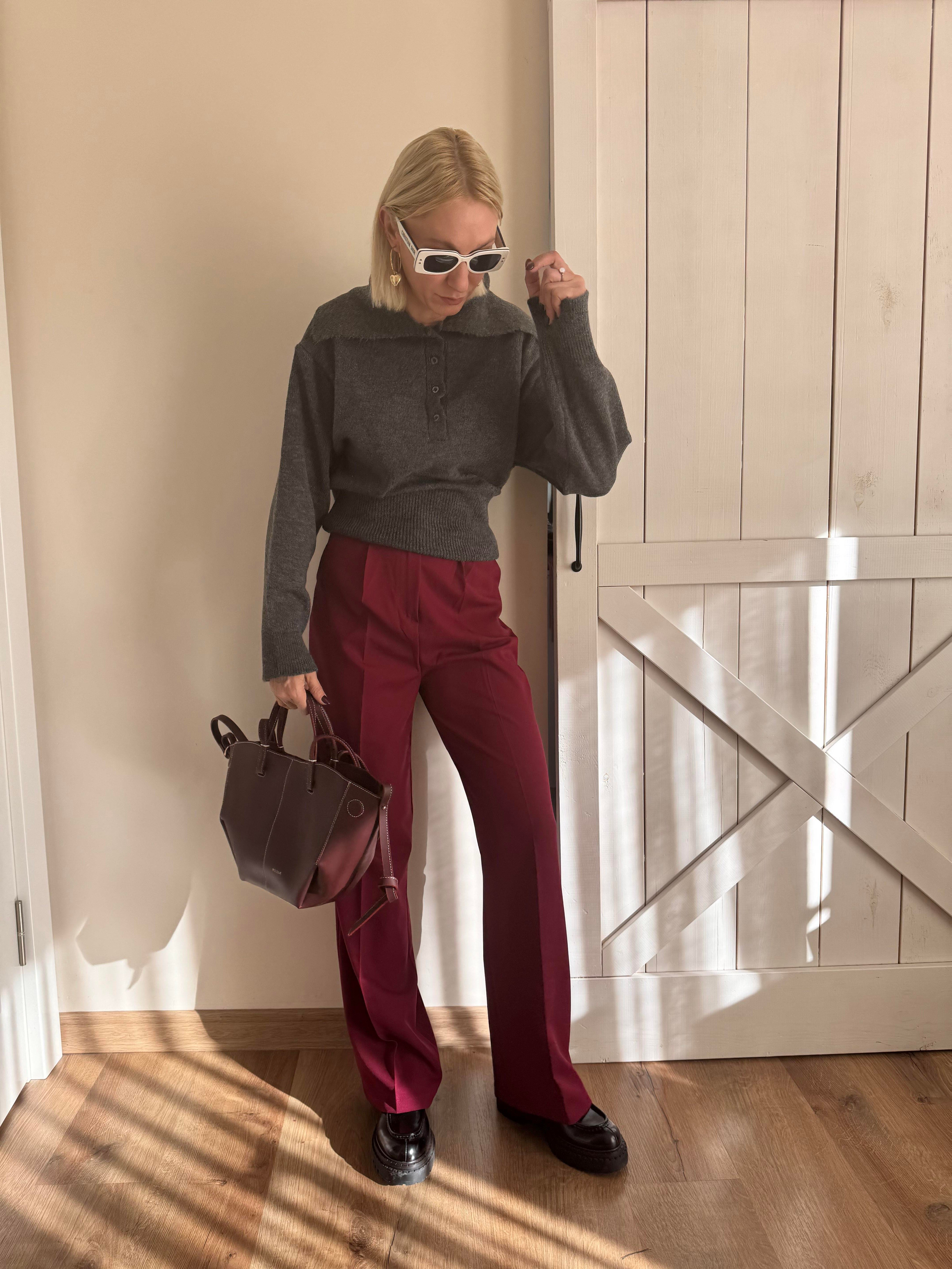 Zr Bordo Palazzo Pantolon