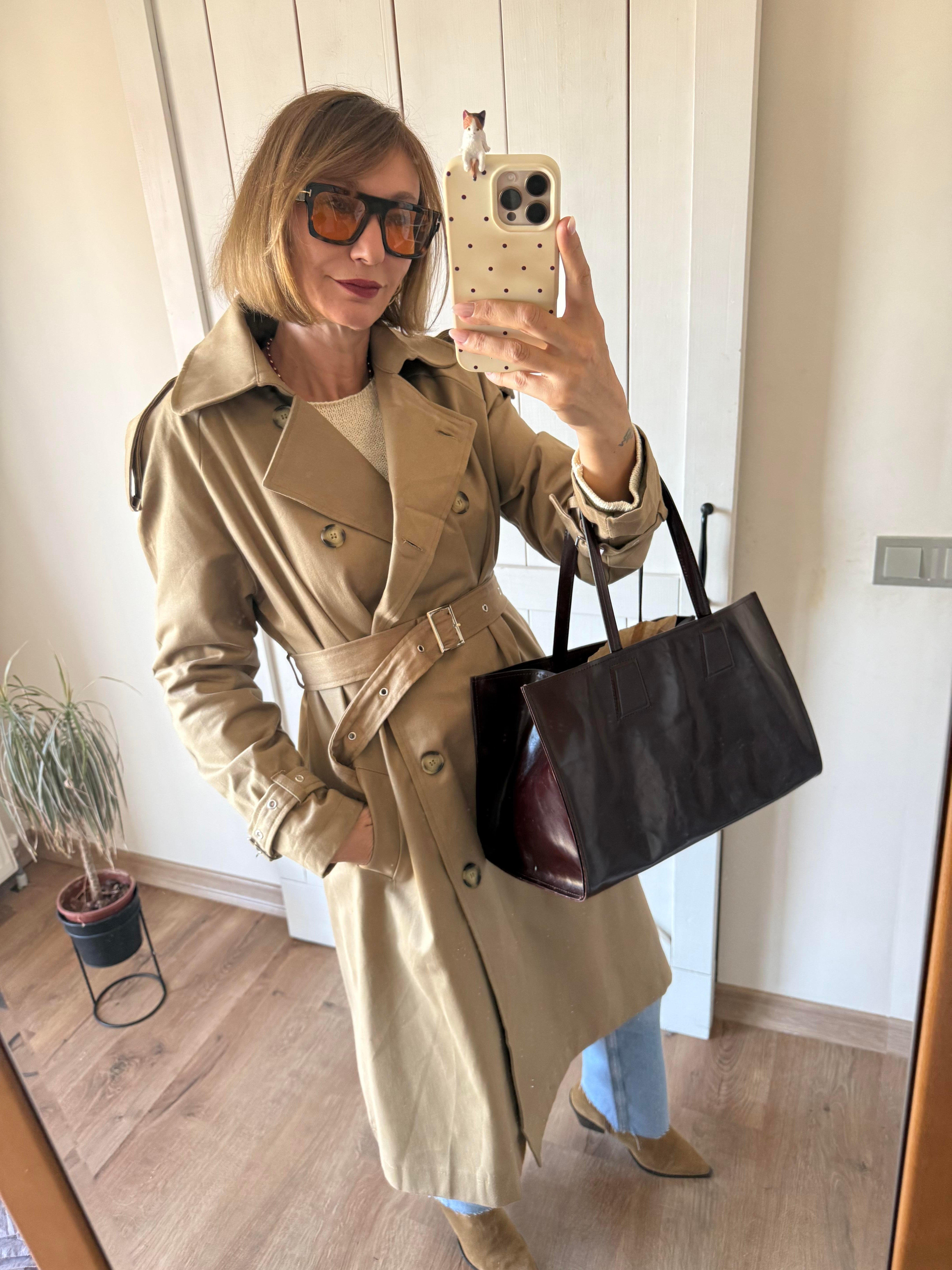 Zr Gabardin Kumaş Bej Trençkot