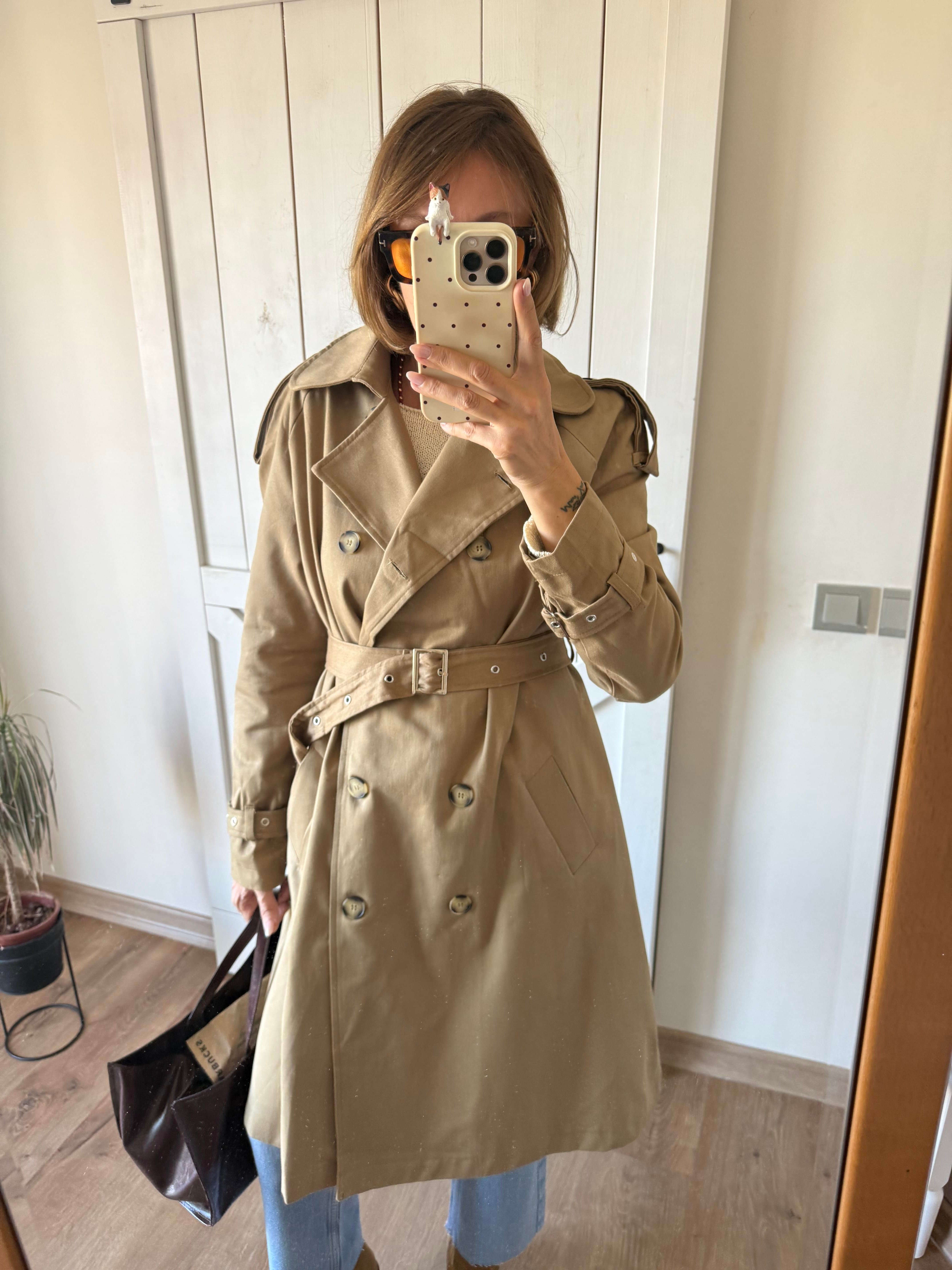 Zr Gabardin Kumaş Bej Trençkot