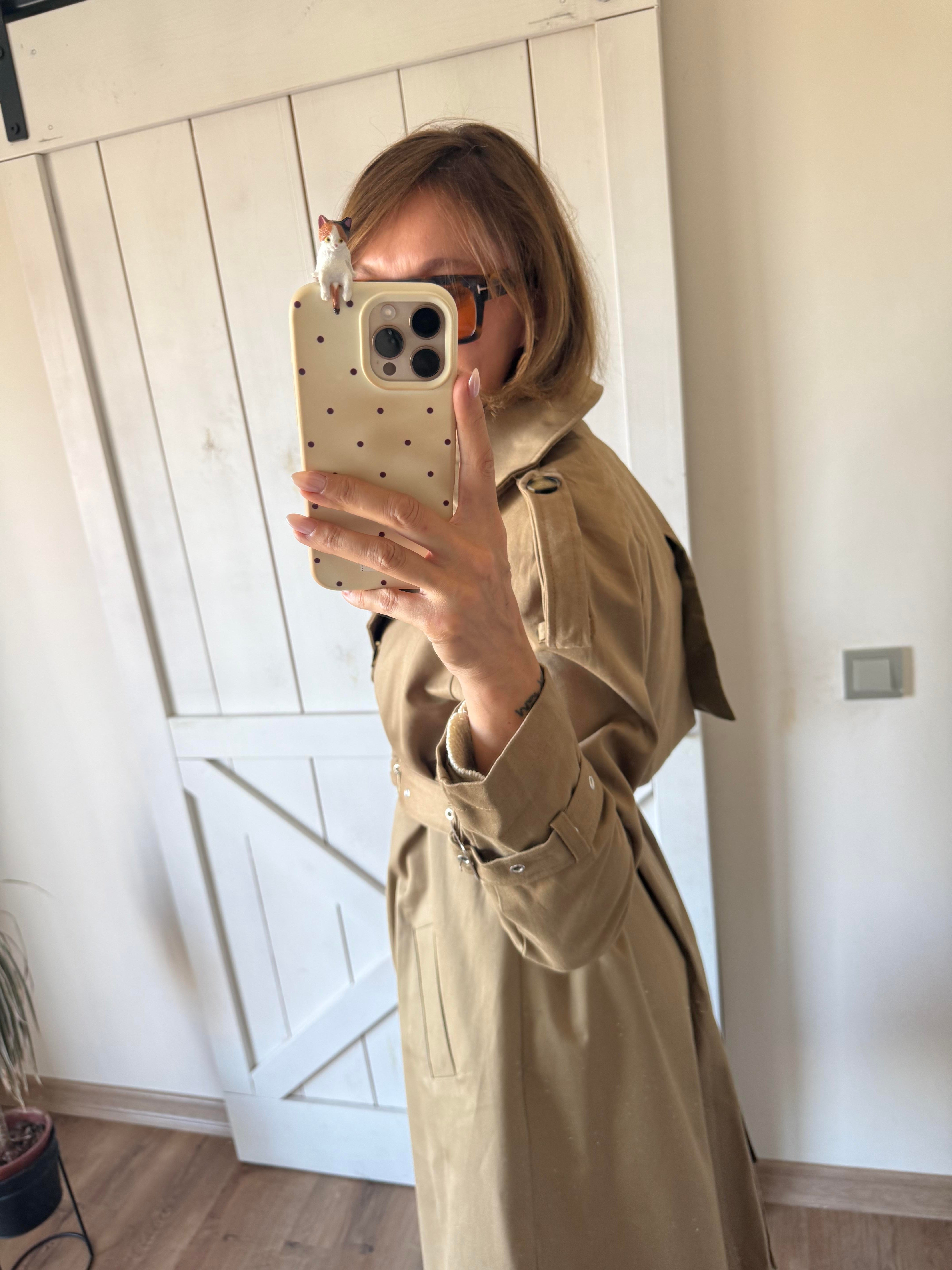 Zr Gabardin Kumaş Bej Trençkot