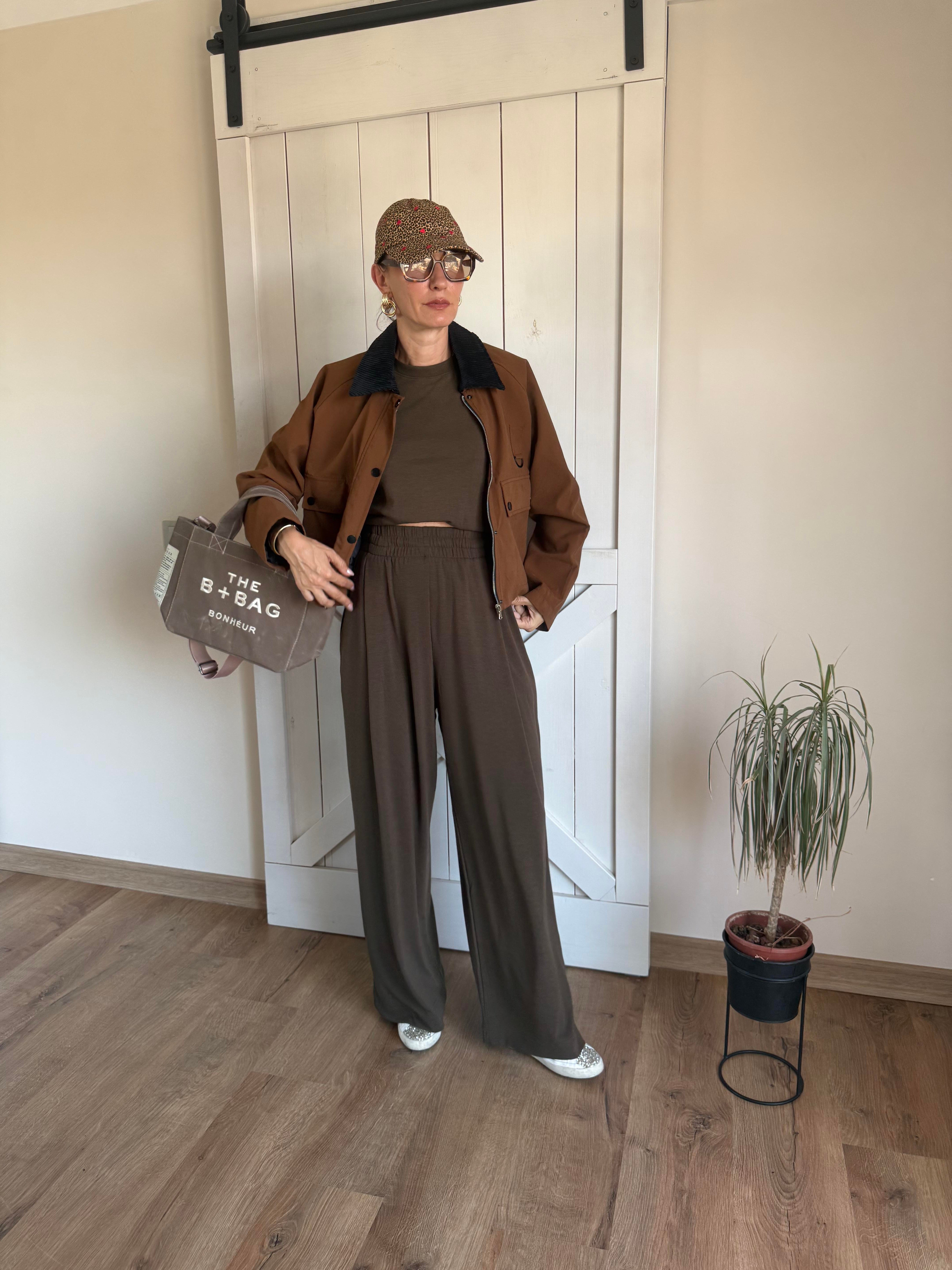 Zr Kahve Yaka Detaylı Ceket