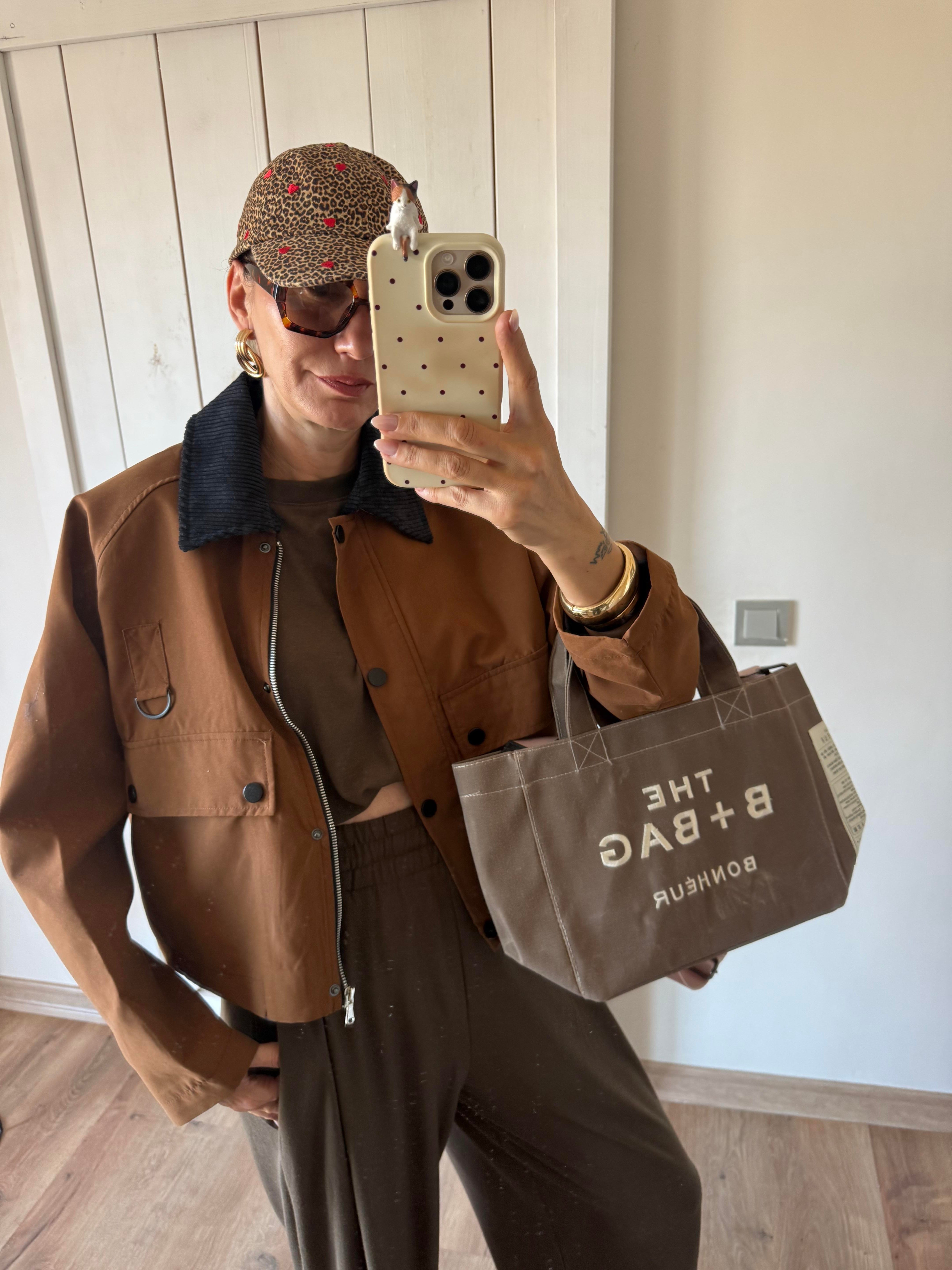 Zr Kahve Yaka Detaylı Ceket