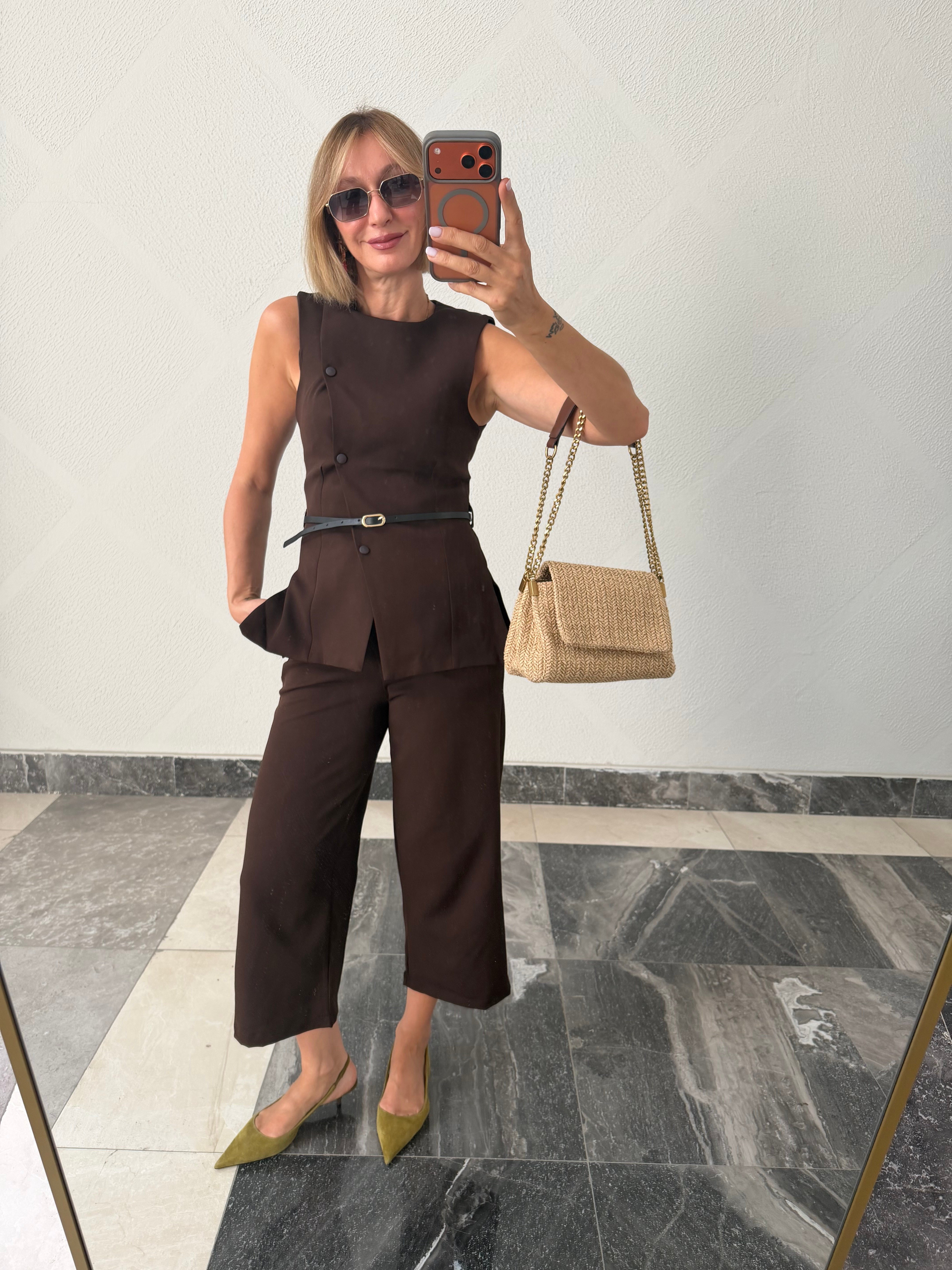 Zr Kemerli Expresso Pantolon Yelek Takım