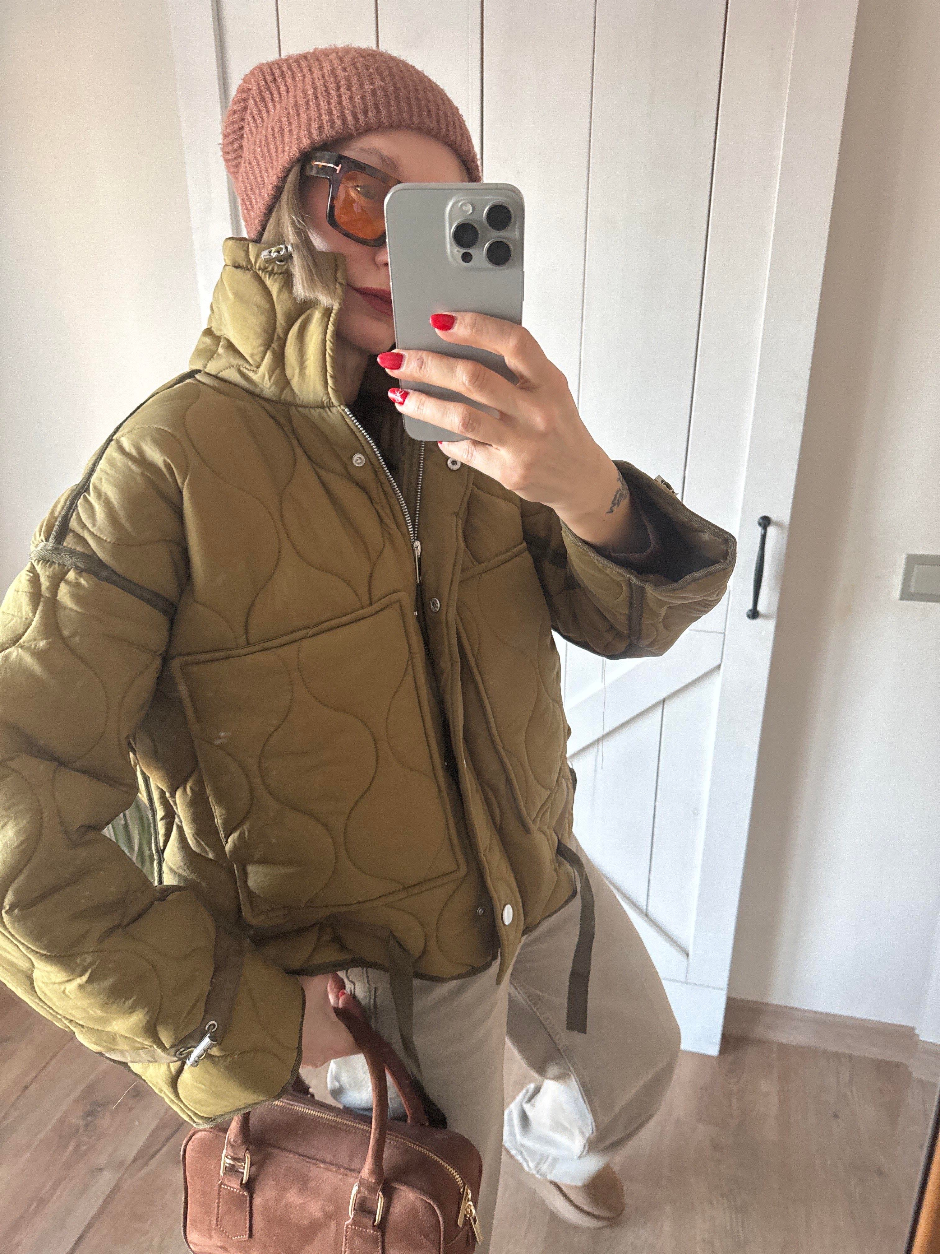 Zr Model Yağ Yeşili Mont