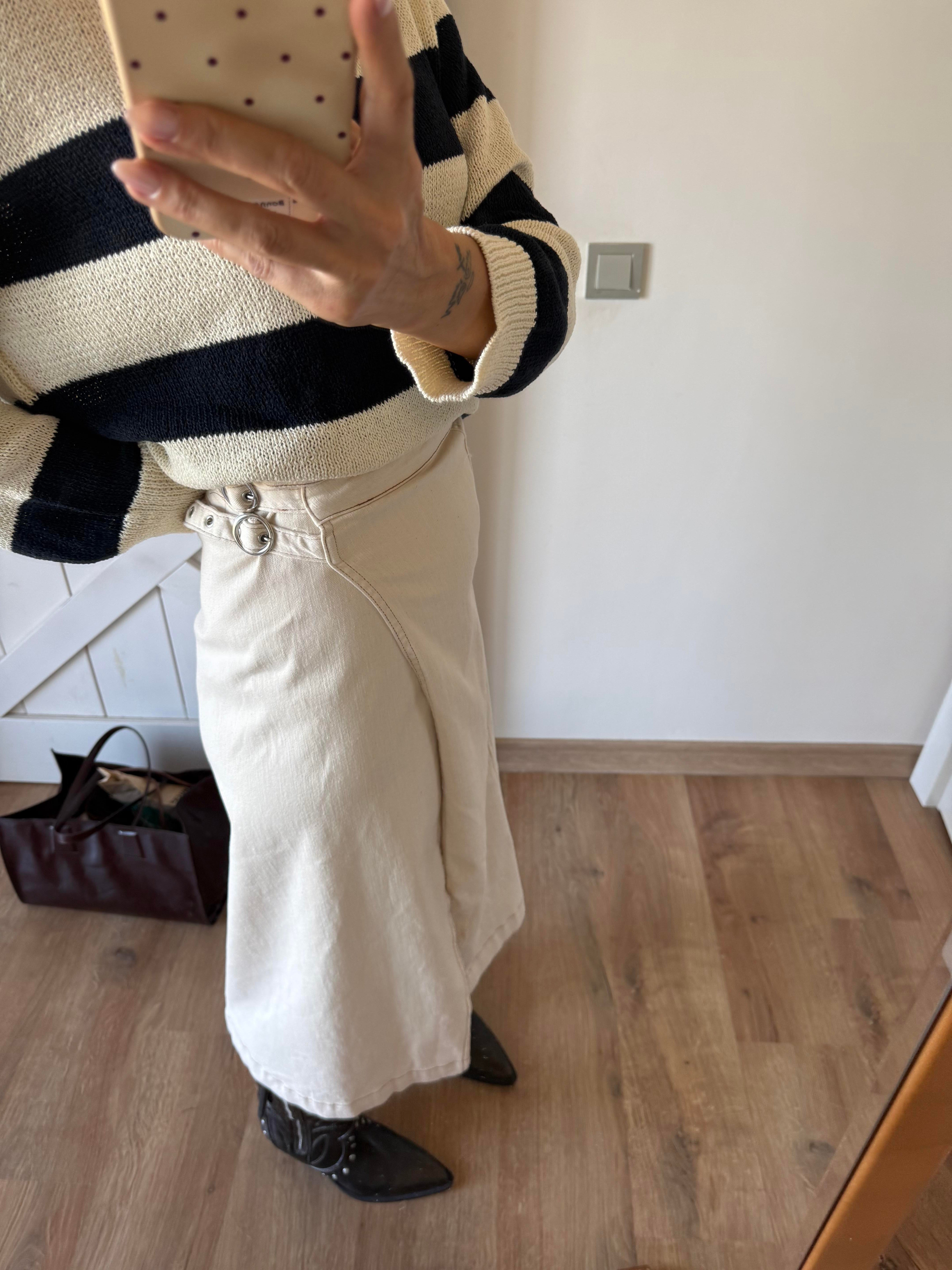 Zr Orj Kemer Bağlama Detaylı Taş Etek