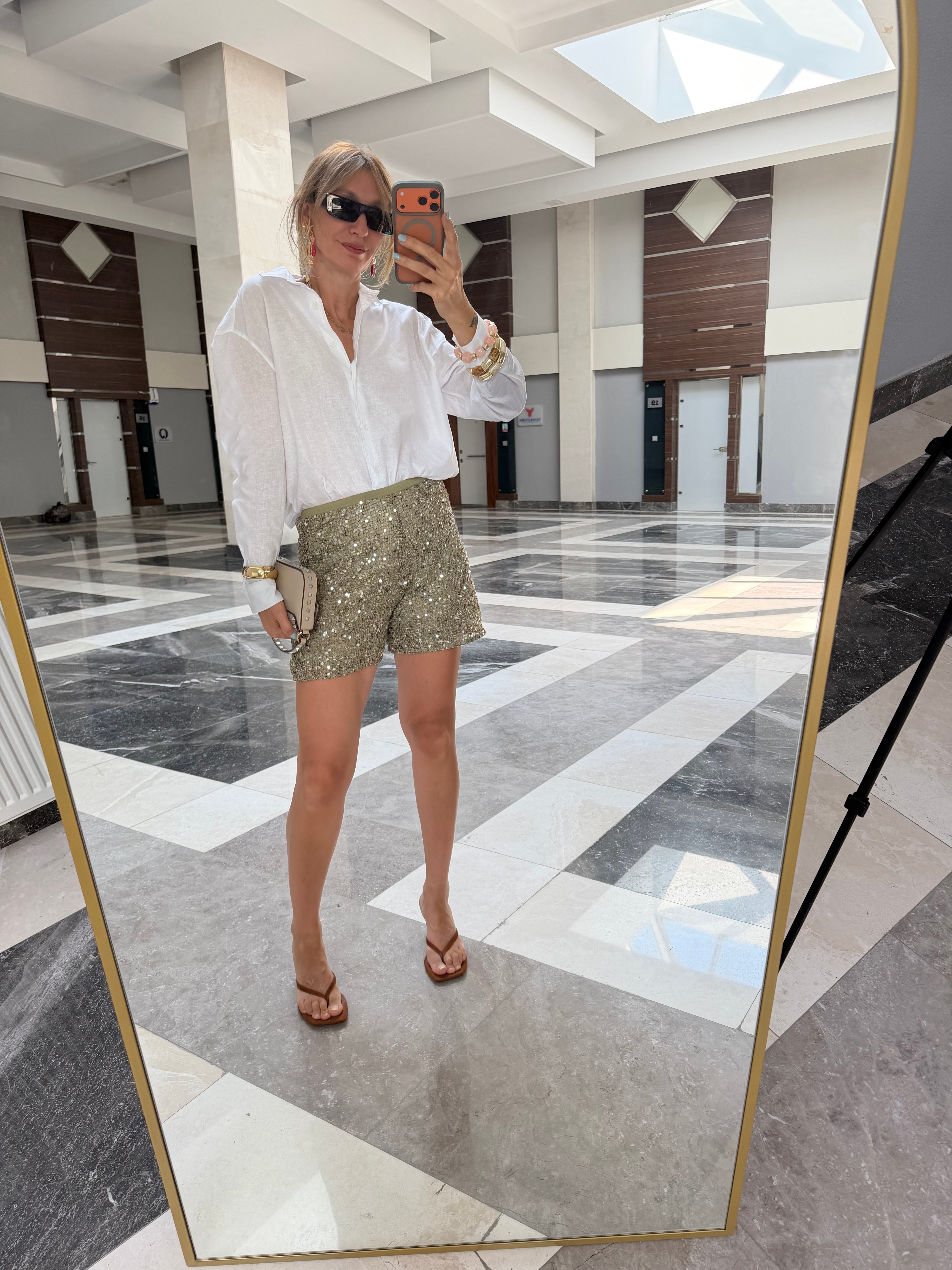 Zr Pullu File Çağla Şort