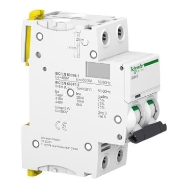 SCHNEIDER A9F74210 - Otomatik Sigorta,  C  2 X 10A,        6 Ka  İC60N A9F
