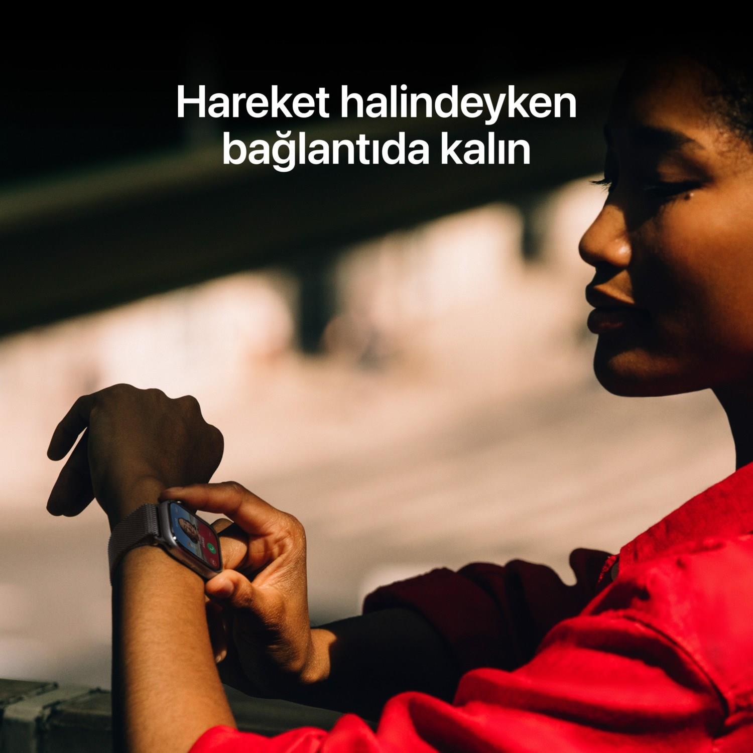 AppleApple Watch Seri 11  46 mm Gümüş rengi Alüminyum kasa ve Sis moru Spor kordon - S/m