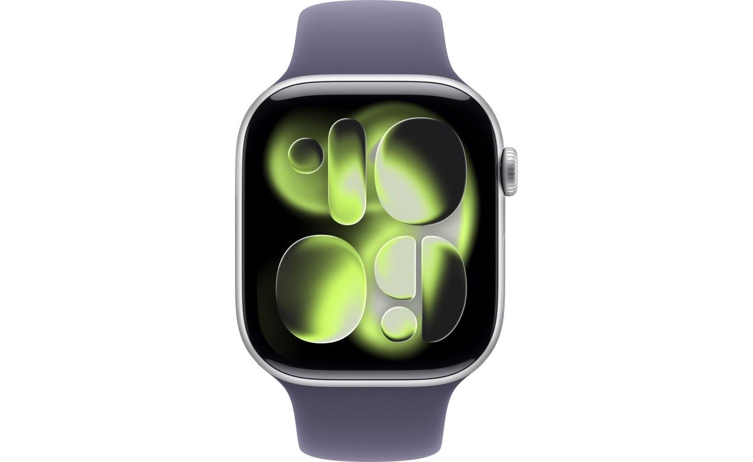 AppleApple Watch Seri 11  46 mm Gümüş rengi Alüminyum kasa ve Sis moru Spor kordon - S/m