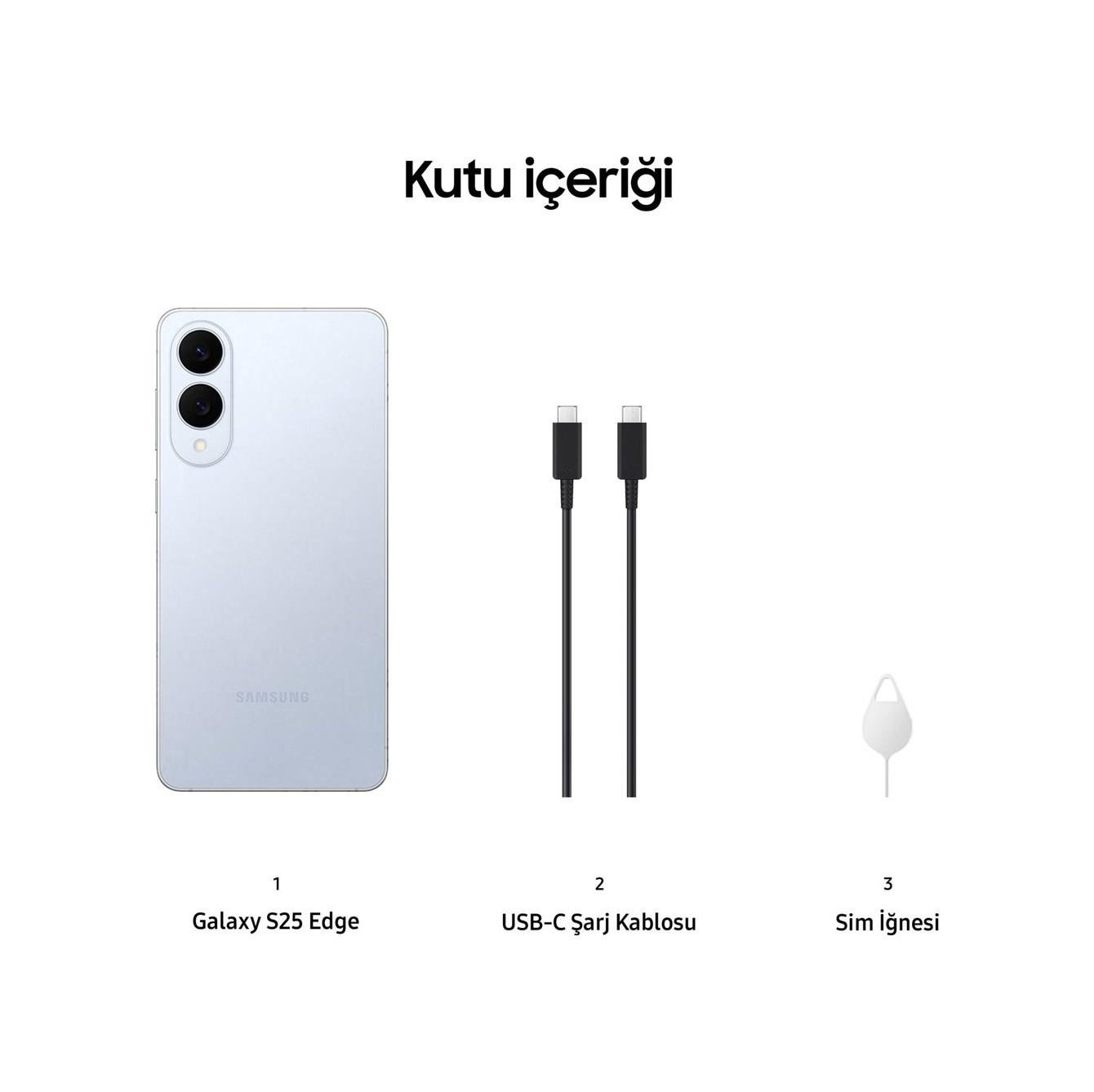 SamsungSamsung Galaxy S25 Edge 512 GB (Samsung Türkiye Garantili) Buz Mavisi 512 GB