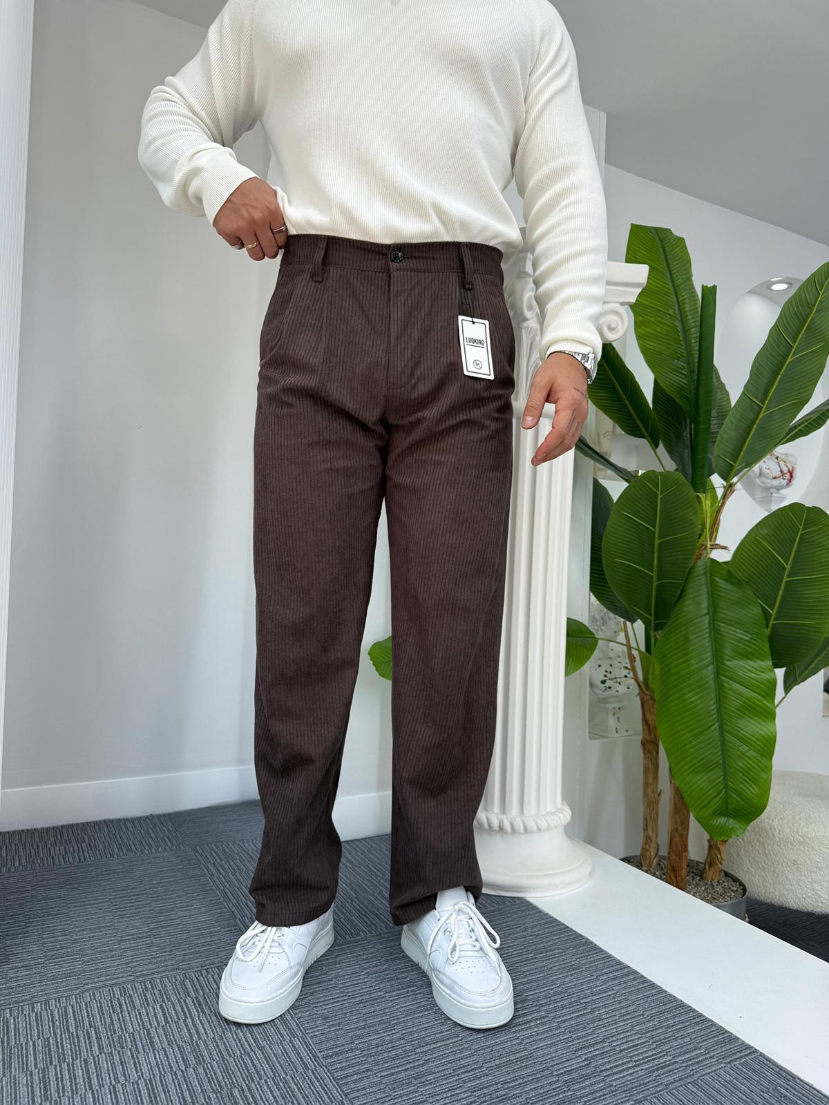 Acı Kahve LK Kadife Baggy Pantolon