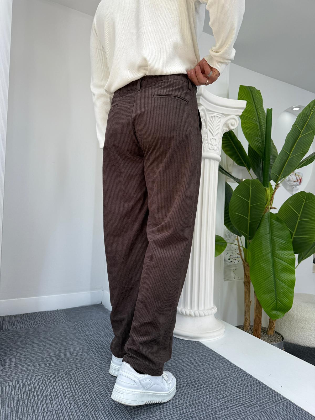 Acı Kahve LK Kadife Baggy Pantolon