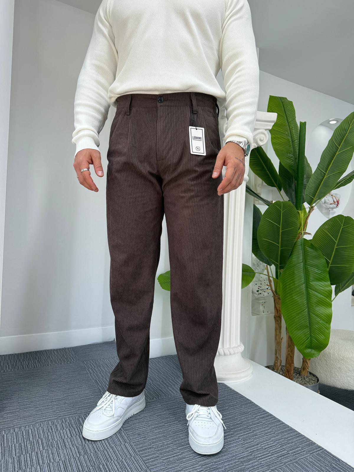 Acı Kahve LK Kadife Baggy Pantolon