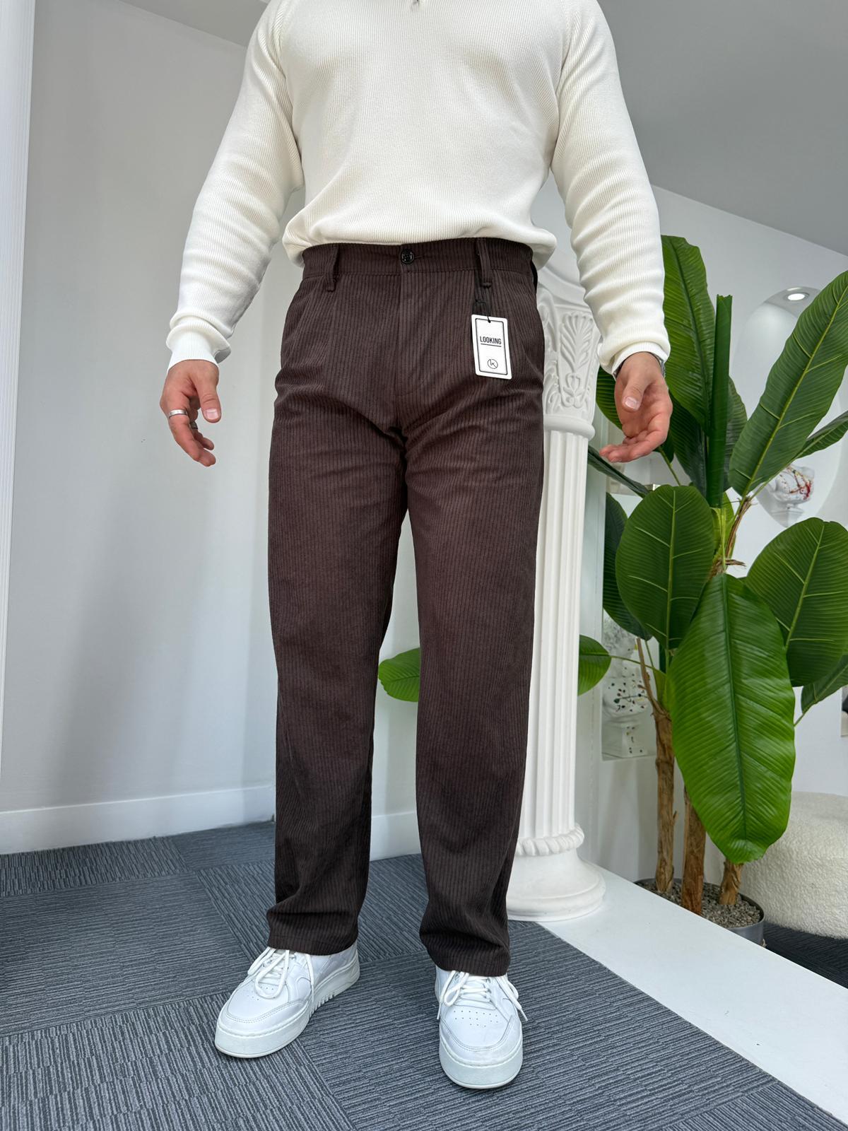 Acı Kahve LK Kadife Baggy Pantolon